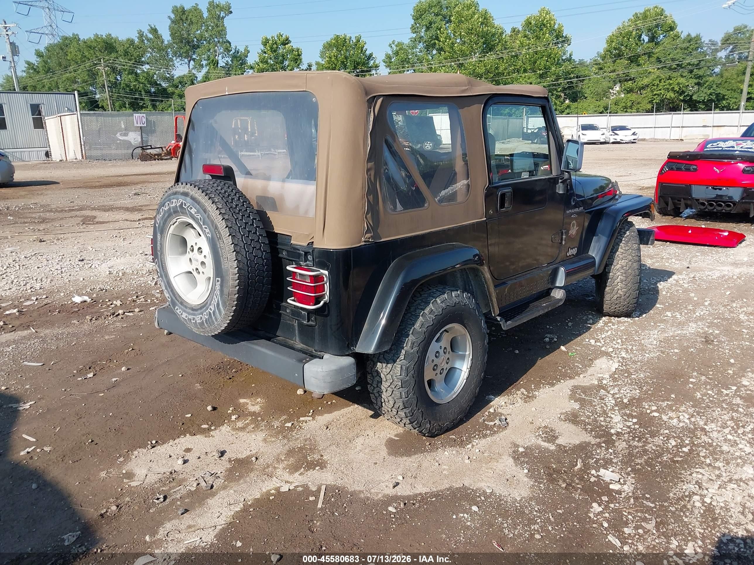 1999 Jeep Wrangler Sahara Черный vin: 1J4FY49S2XP454471