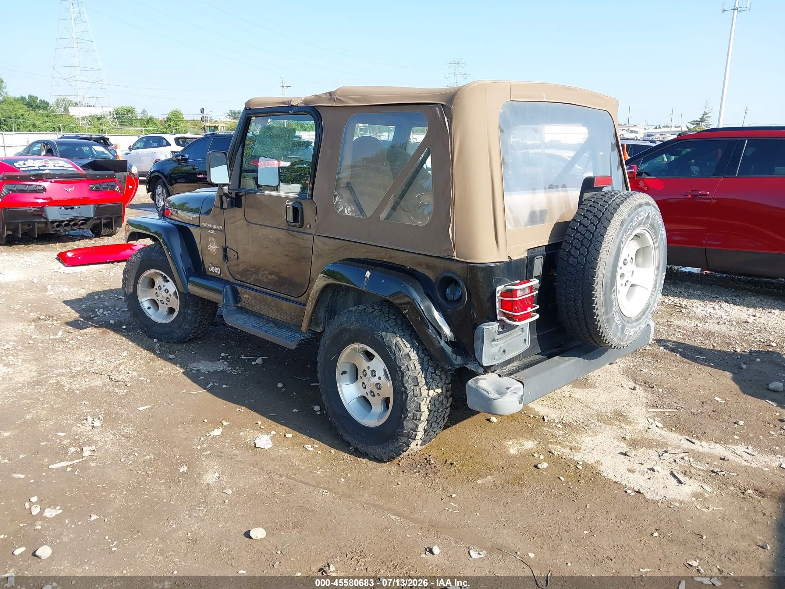 1999 Jeep Wrangler Sahara Черный vin: 1J4FY49S2XP454471