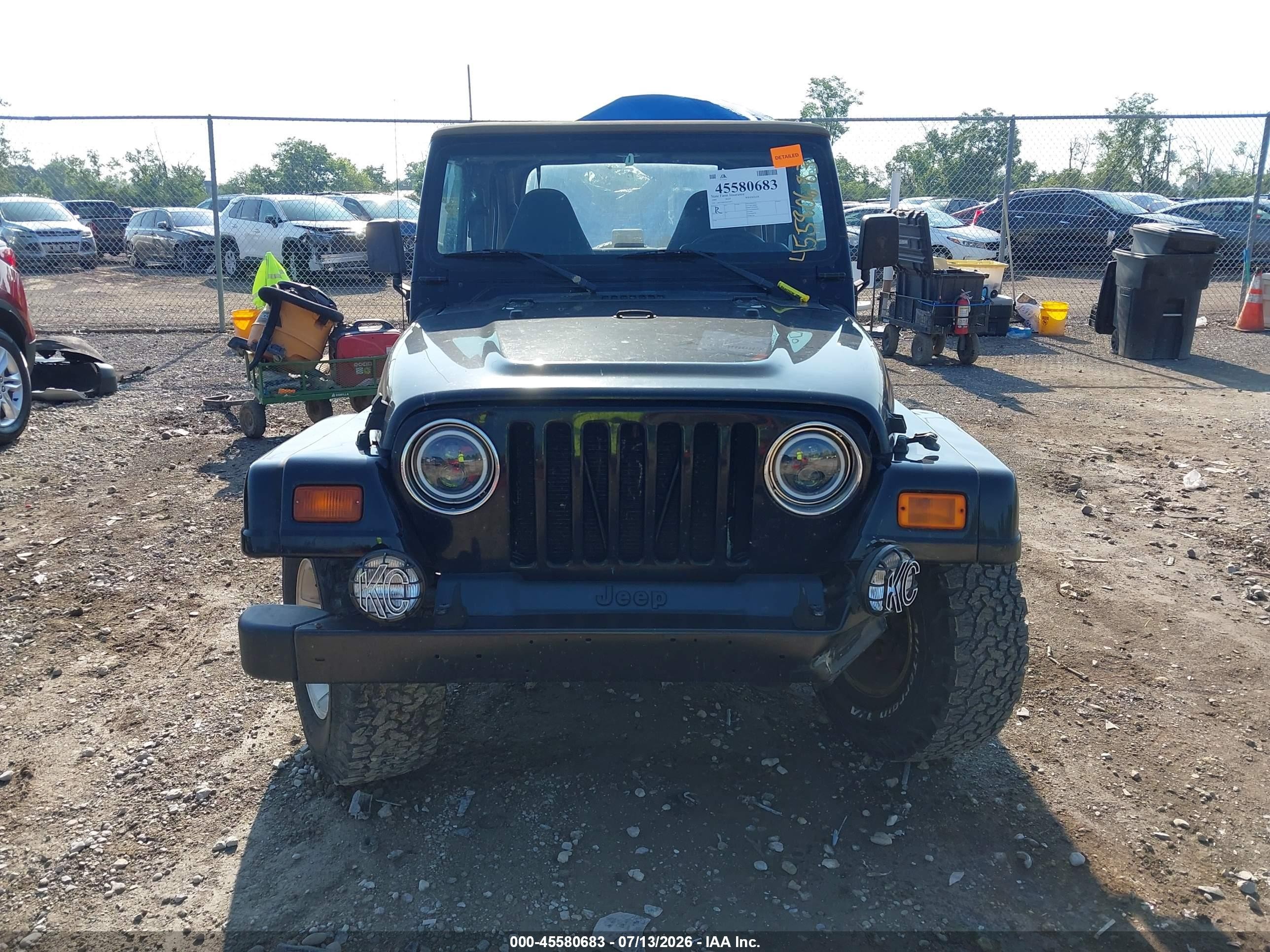 1999 Jeep Wrangler Sahara Черный vin: 1J4FY49S2XP454471