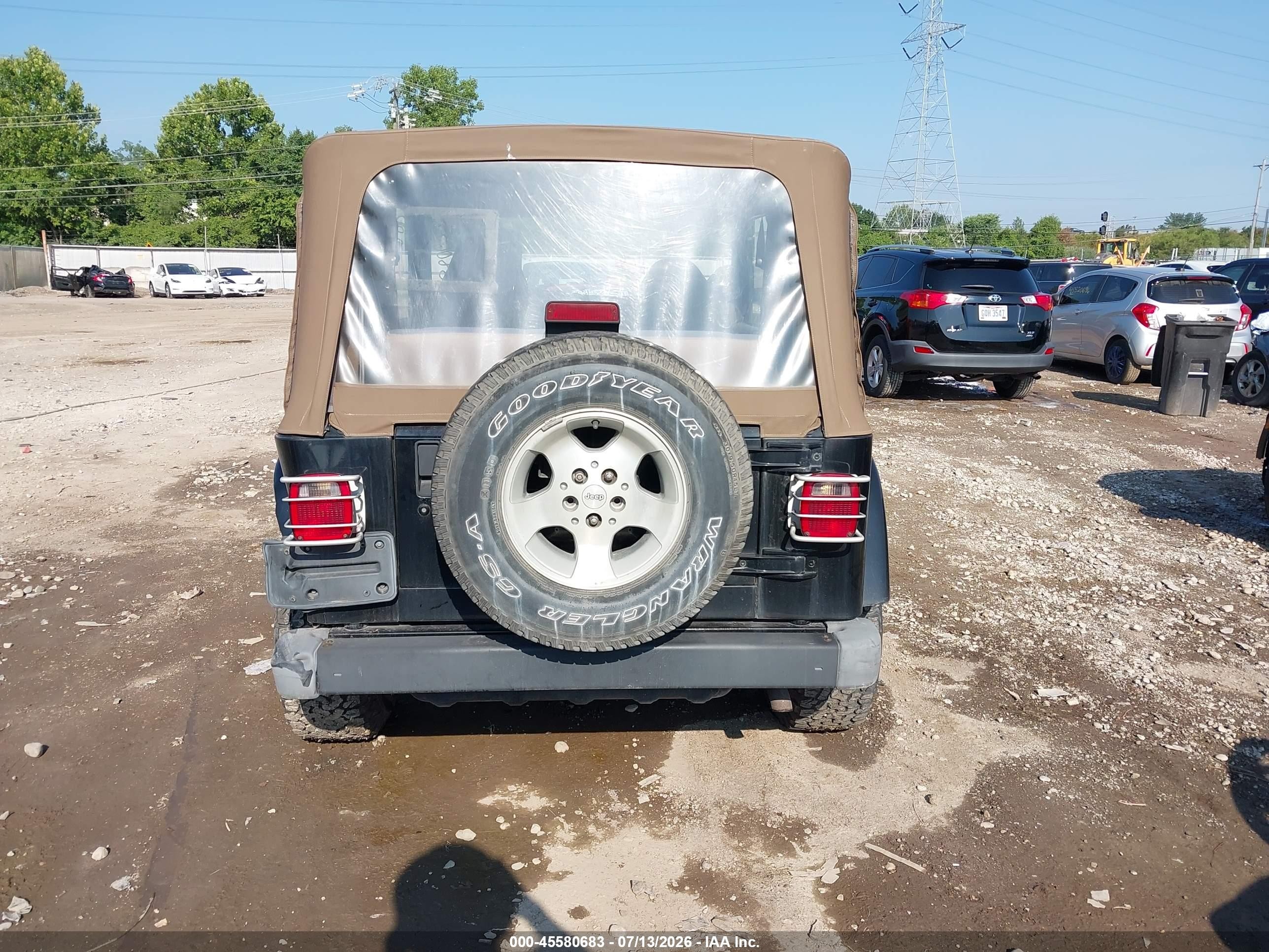 1999 Jeep Wrangler Sahara Черный vin: 1J4FY49S2XP454471