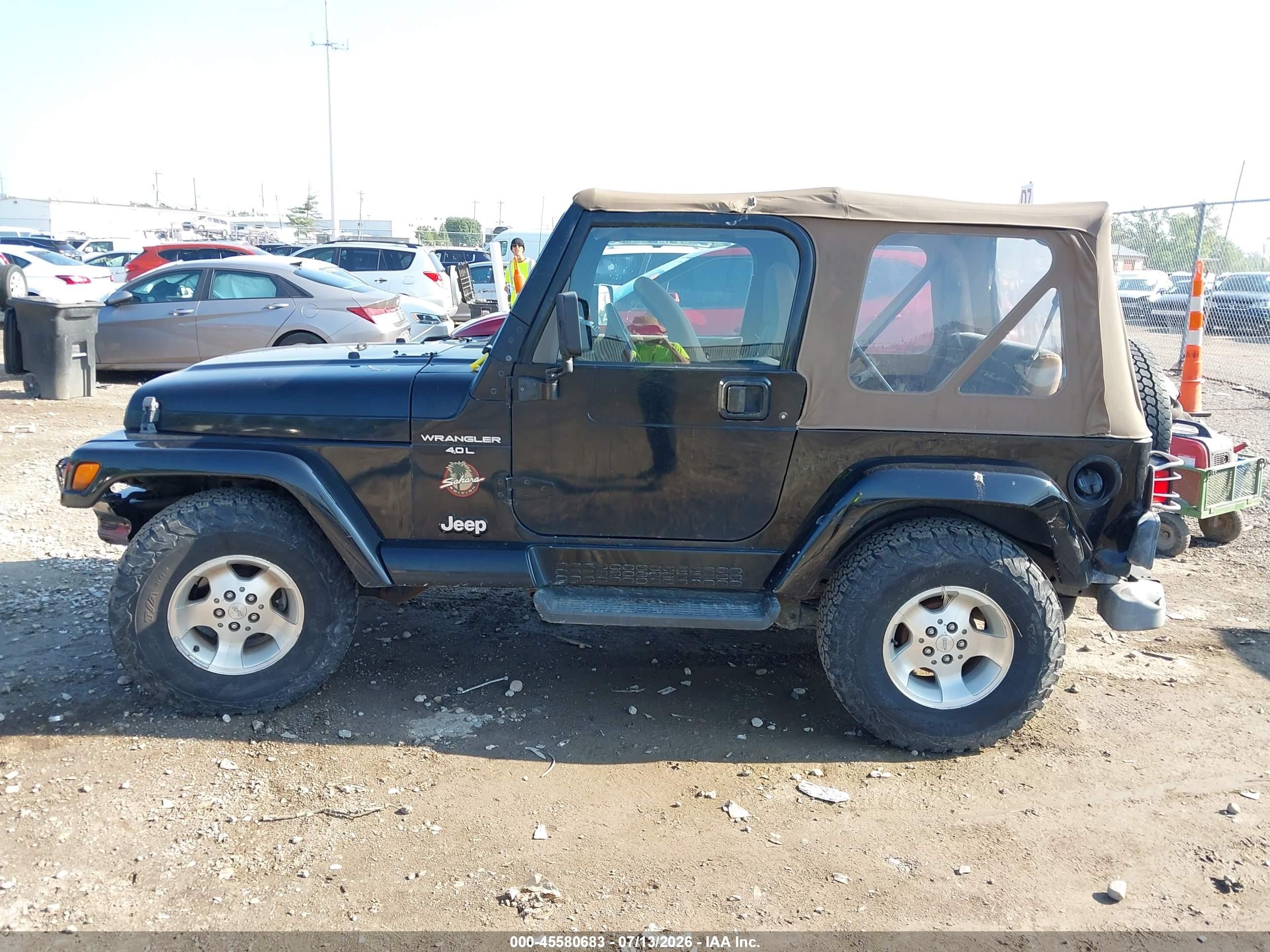 1999 Jeep Wrangler Sahara Черный vin: 1J4FY49S2XP454471