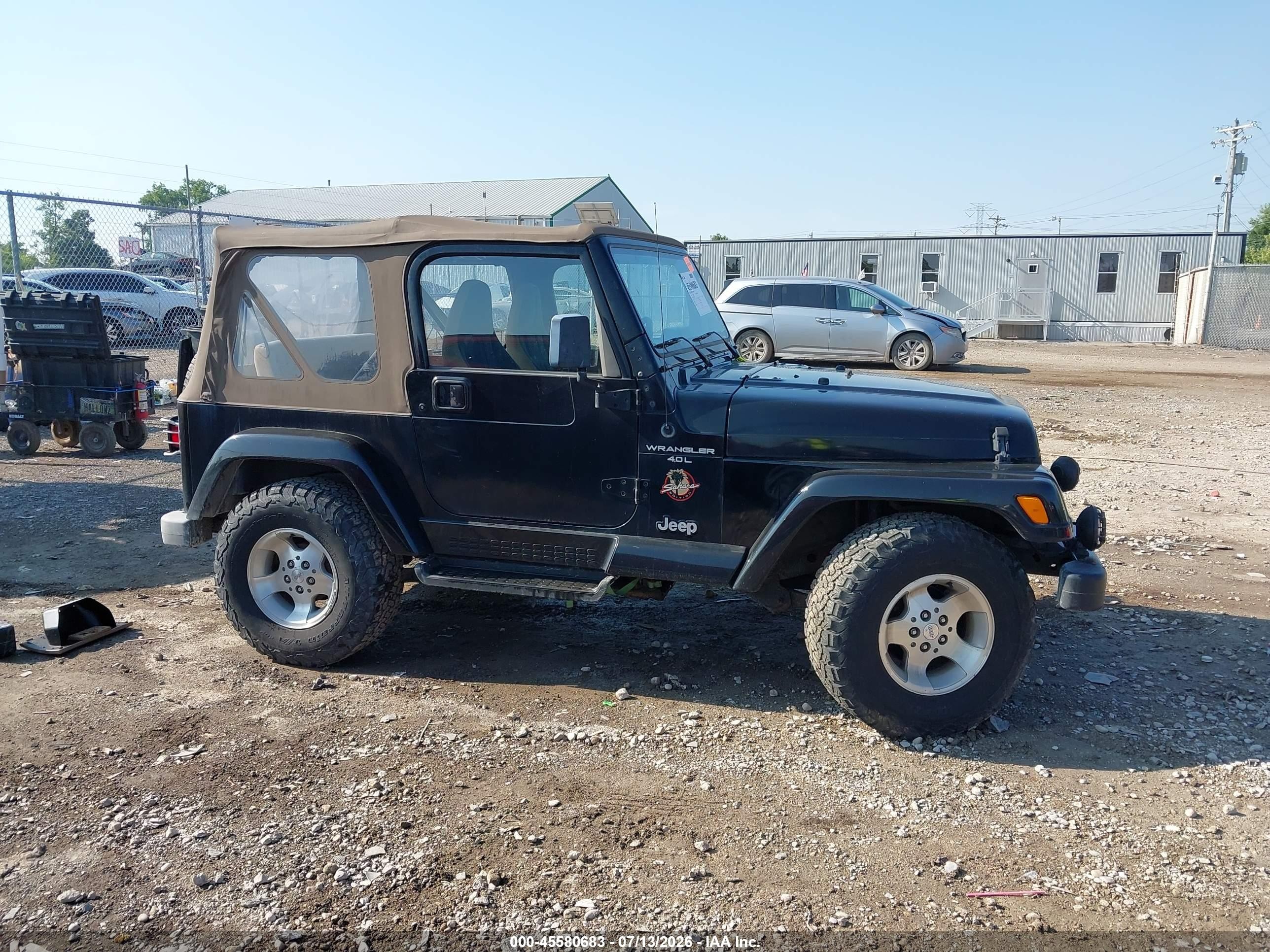 1999 Jeep Wrangler Sahara Черный vin: 1J4FY49S2XP454471