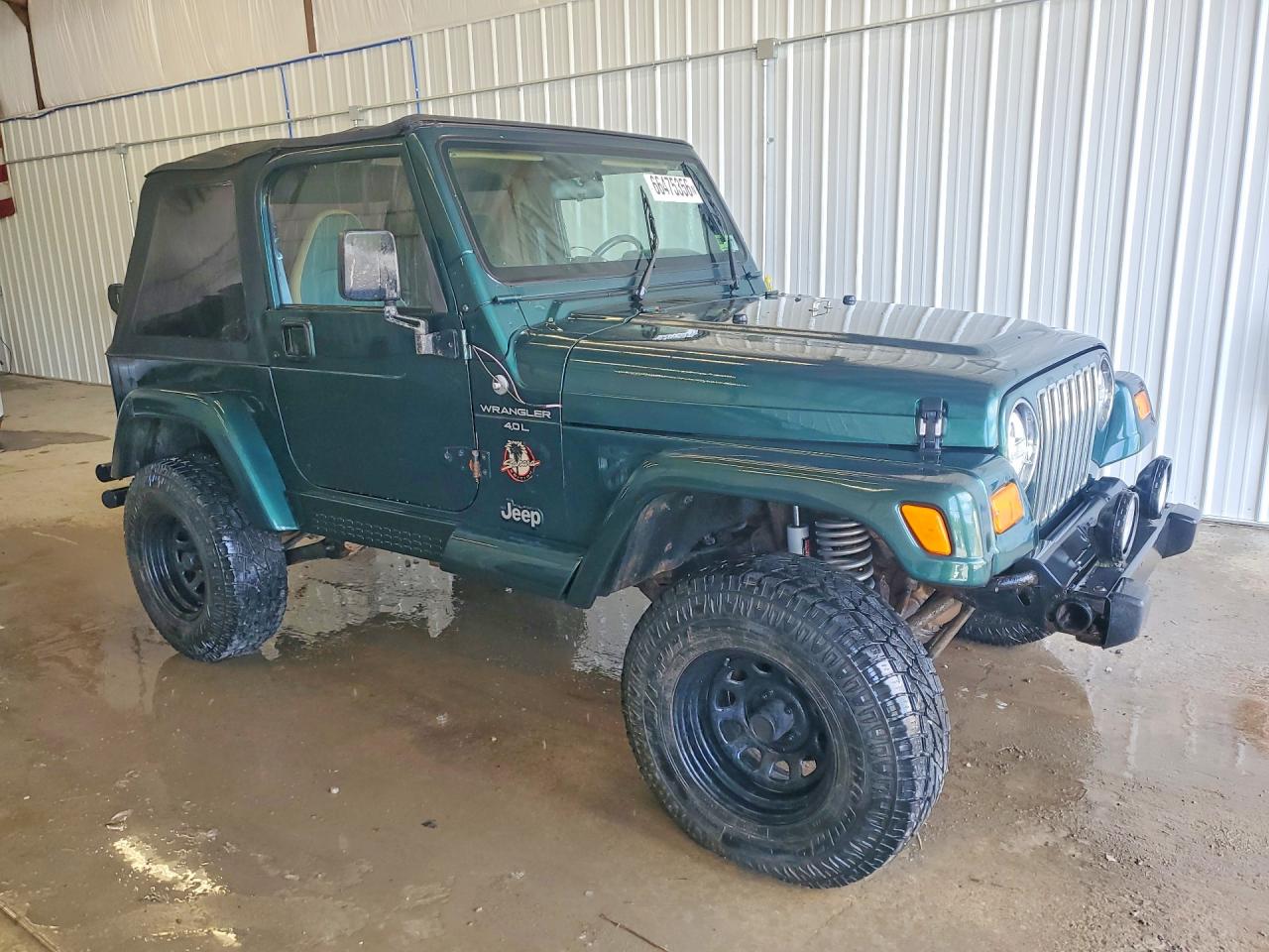 1999 Jeep Wrangler / Tj Sahara Зеленый vin: 1J4FY49S2XP470153