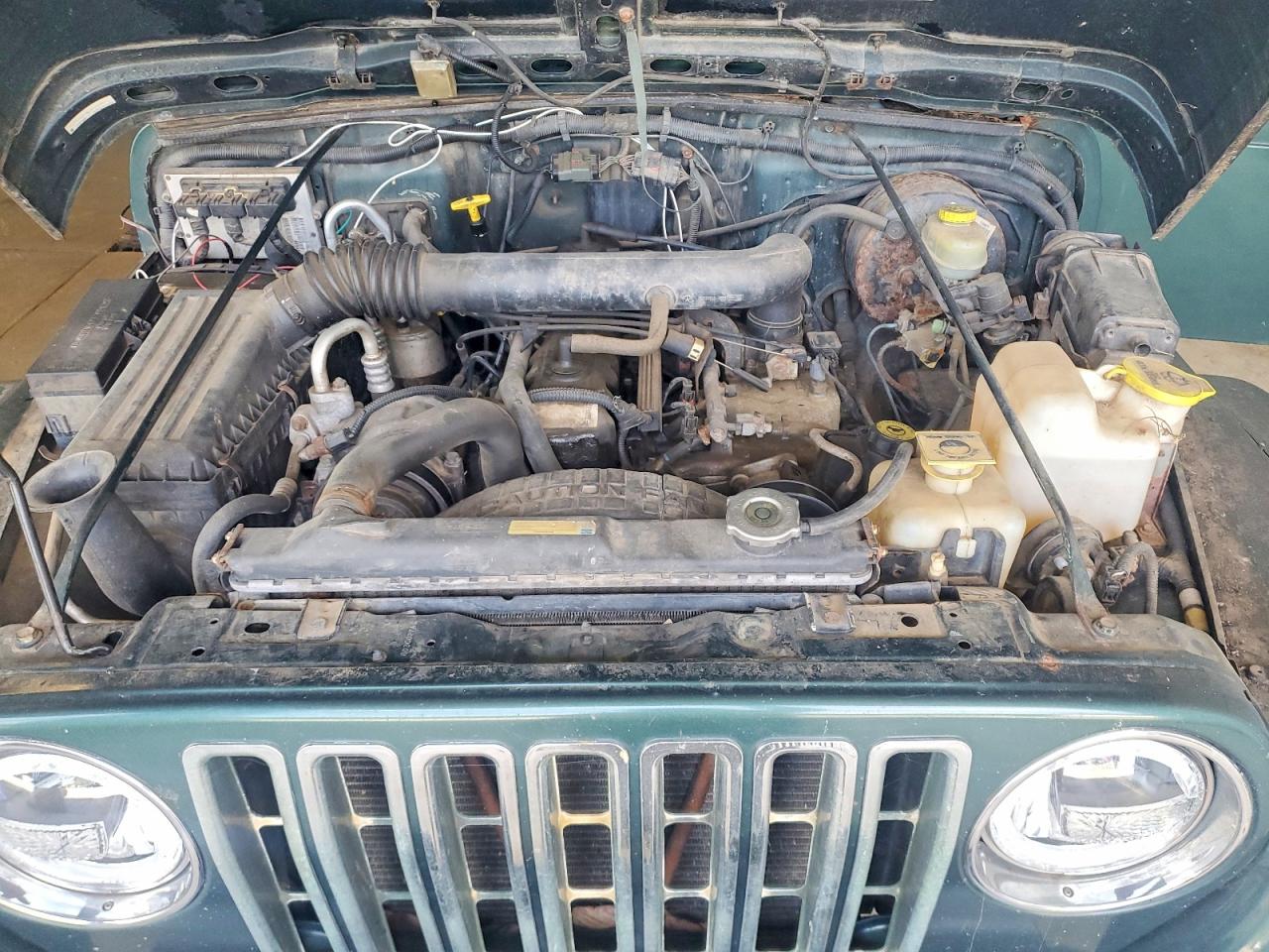 1999 Jeep Wrangler / Tj Sahara Зеленый vin: 1J4FY49S2XP470153