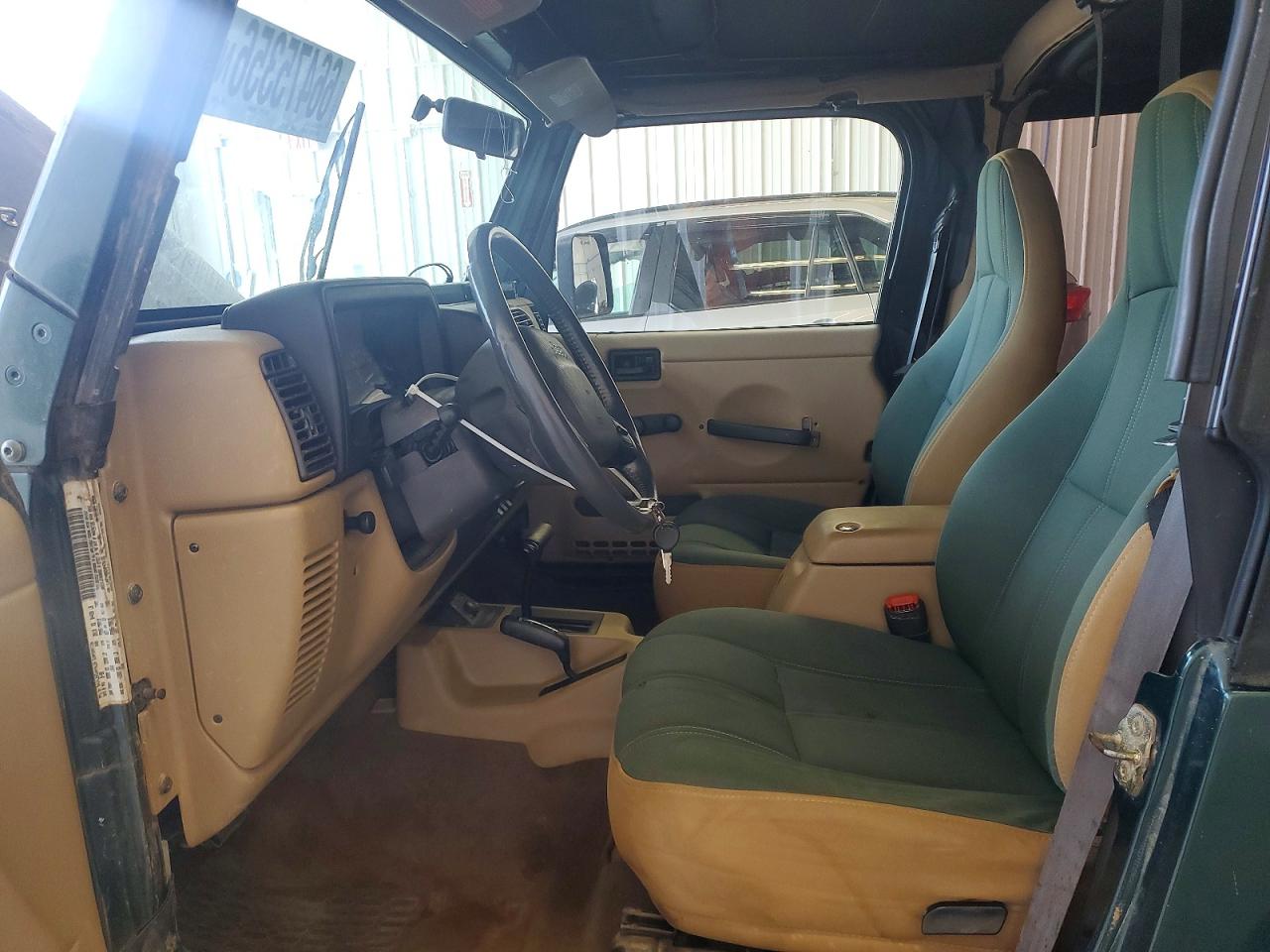 1999 Jeep Wrangler / Tj Sahara Зеленый vin: 1J4FY49S2XP470153