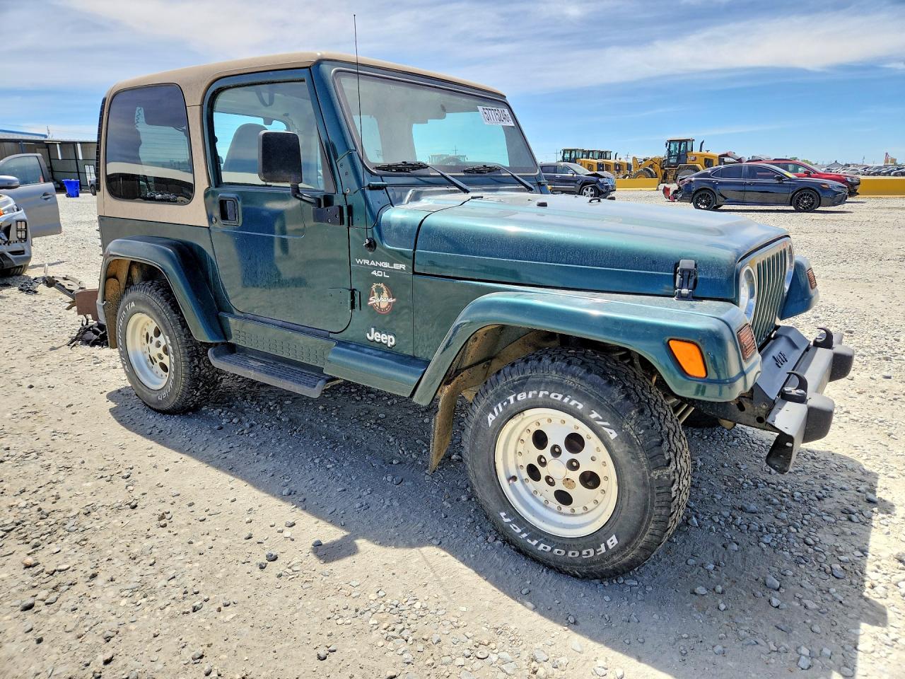 1999 Jeep Wrangler / Tj Sahara Green vin: 1J4FY49S3XP433046