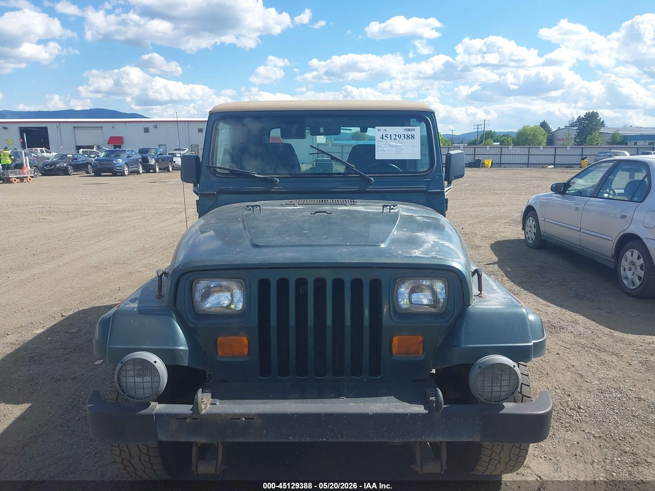 1994 Jeep Wrangler / Yj Sahara Green vin: 1J4FY49S5RP447775
