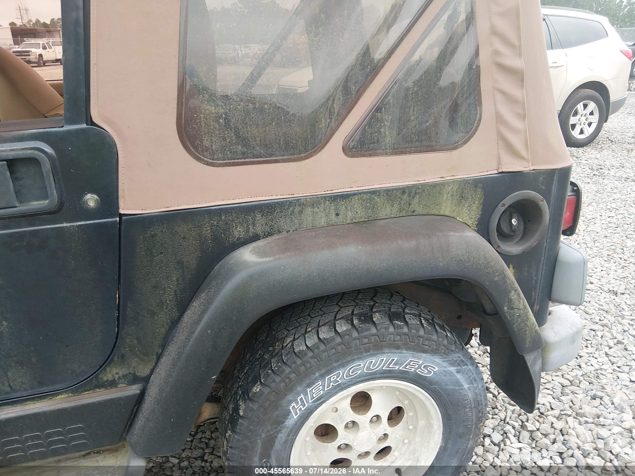 1997 Jeep Wrangler Sahara Black vin: 1J4FY49S5VP543979