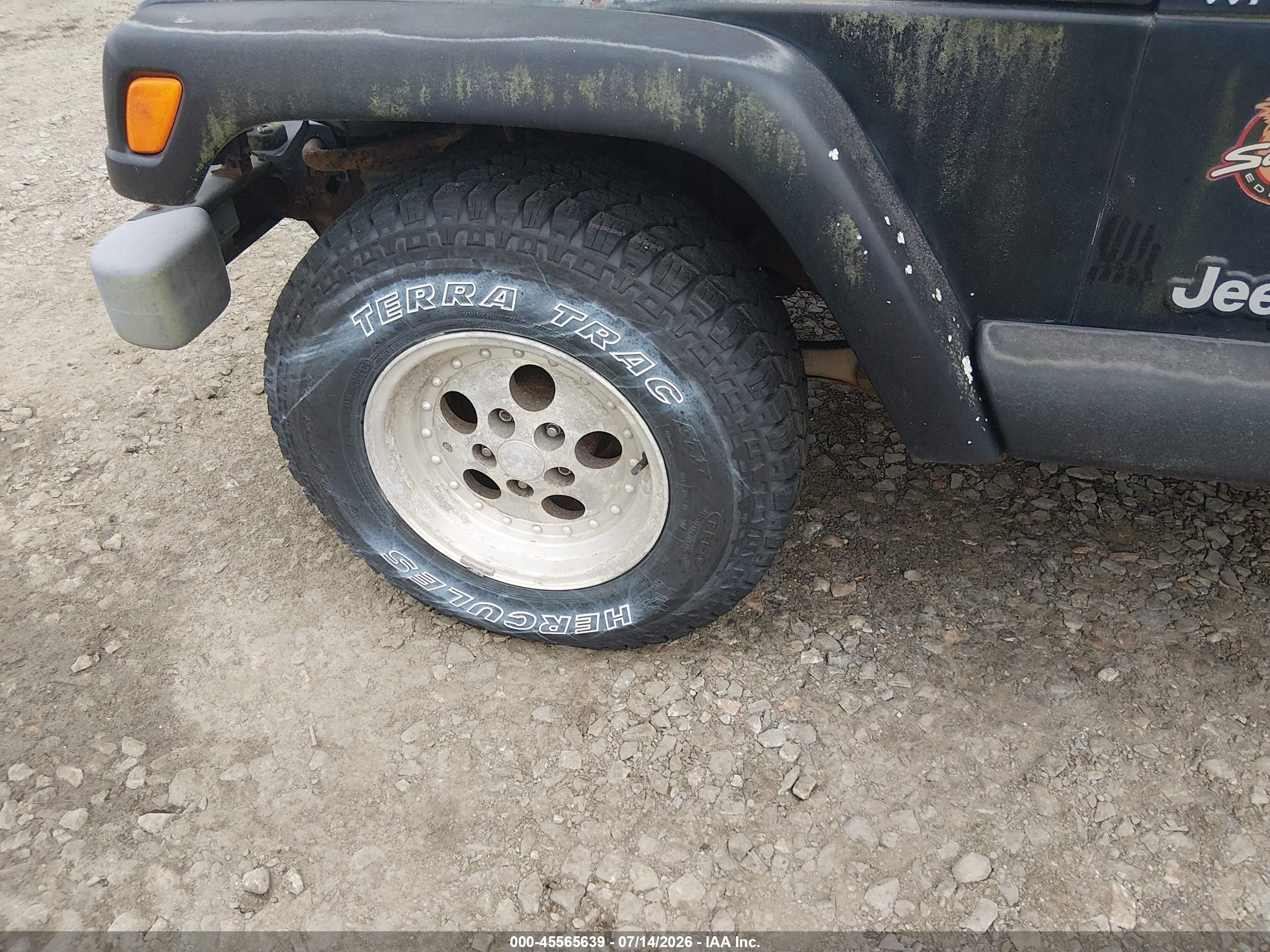 1997 Jeep Wrangler Sahara Black vin: 1J4FY49S5VP543979