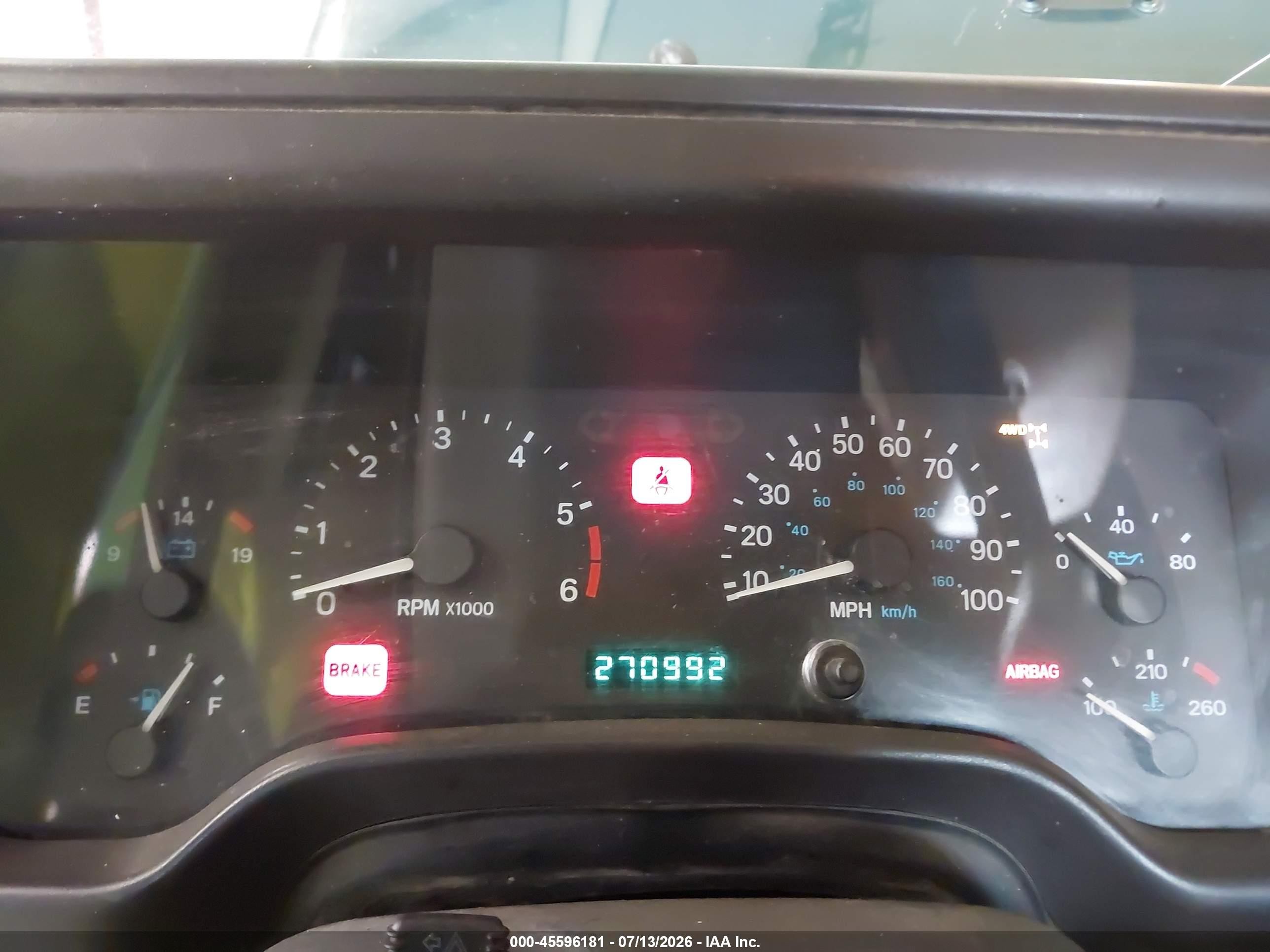 1999 Jeep Wrangler Sahara Green vin: 1J4FY49S8XP411284