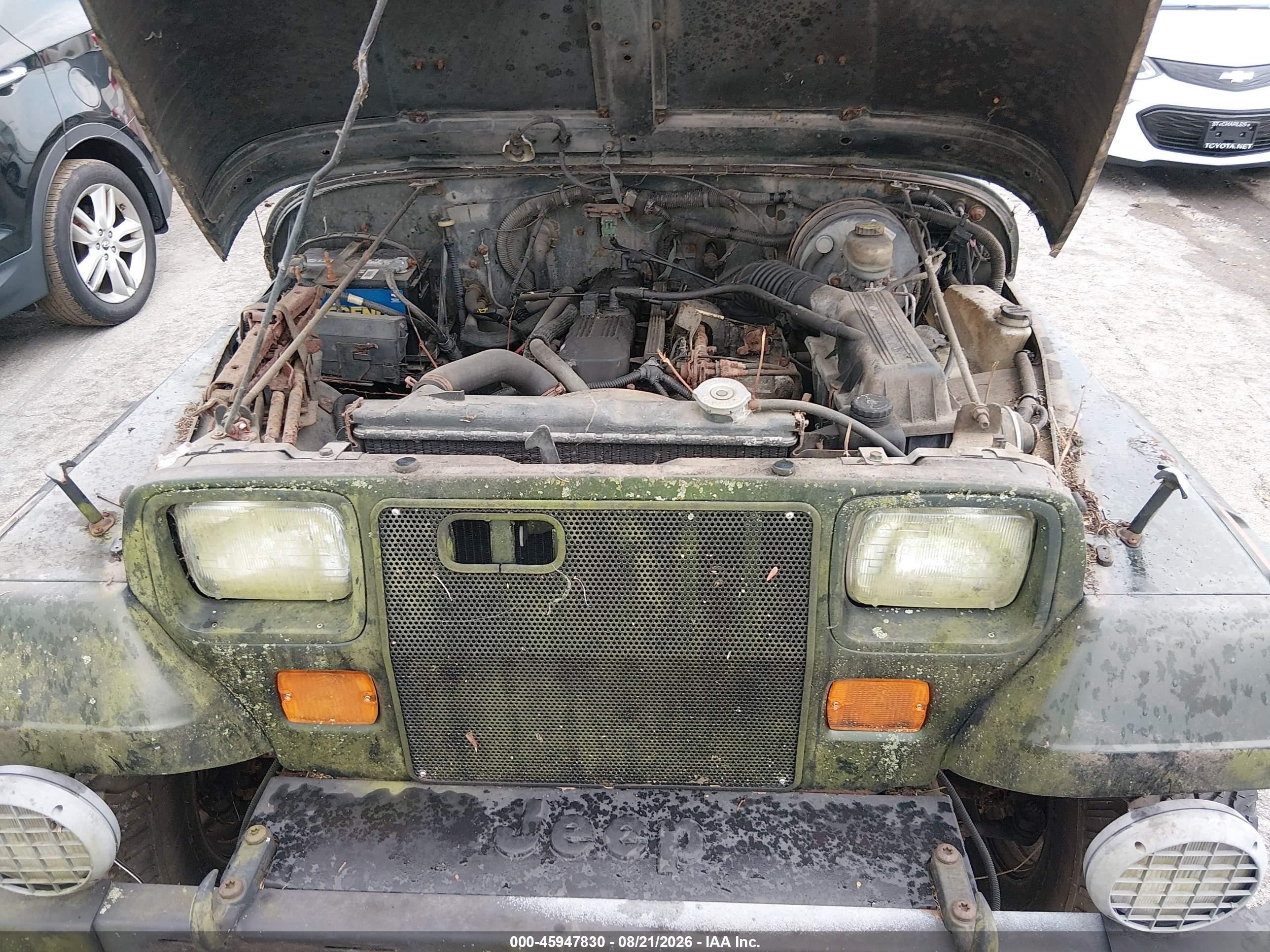 1995 Jeep Wrangler / Yj Sahara Зеленый vin: 1J4FY49S9SP274963