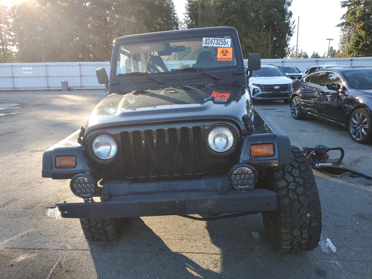 1997 Jeep Wrangler / Tj Sahara Черный vin: 1J4FY49SXVP486730