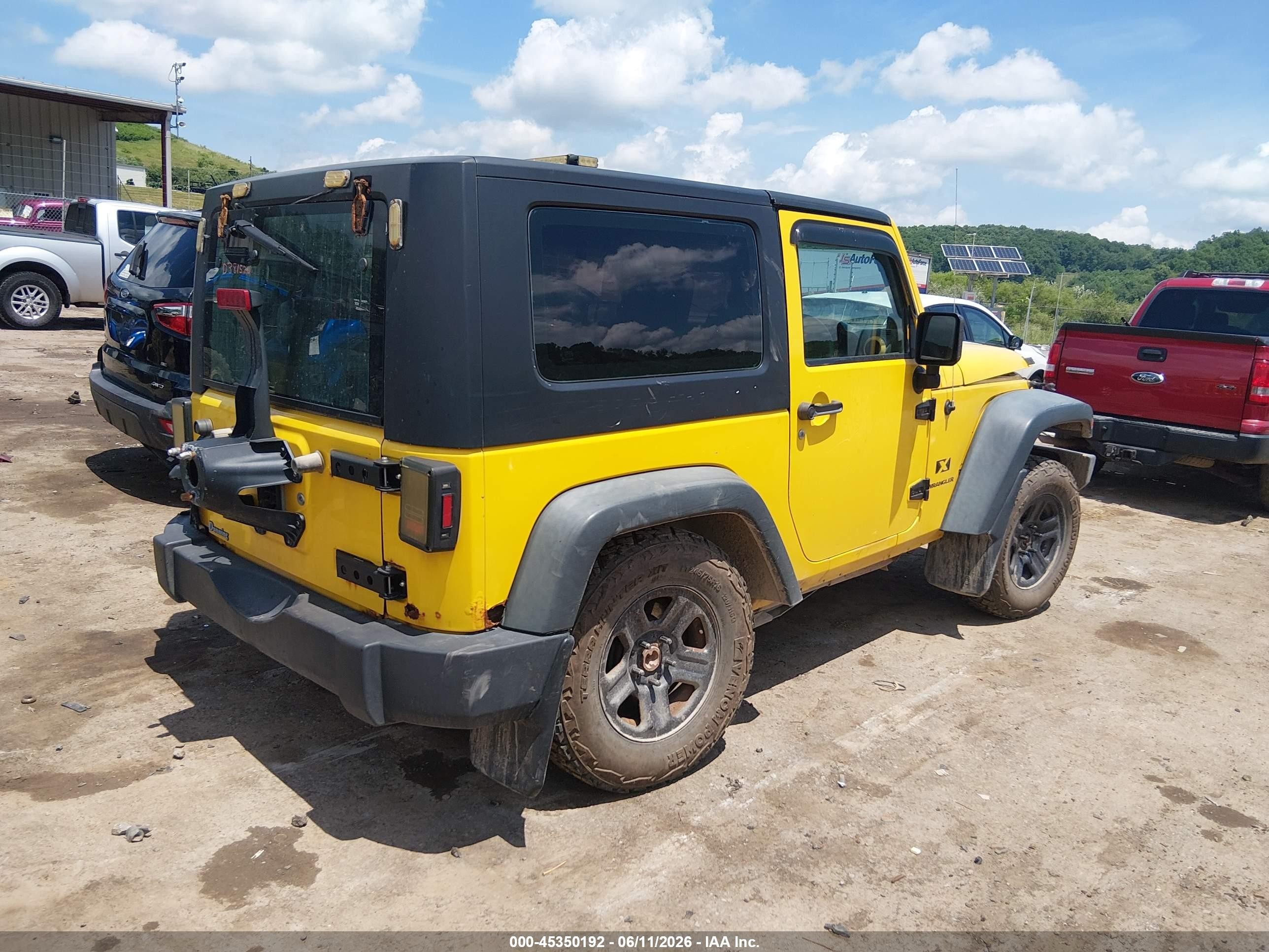 2008 Jeep Wrangler X Rhd Yellow vin: 1J4FZ24108L522064