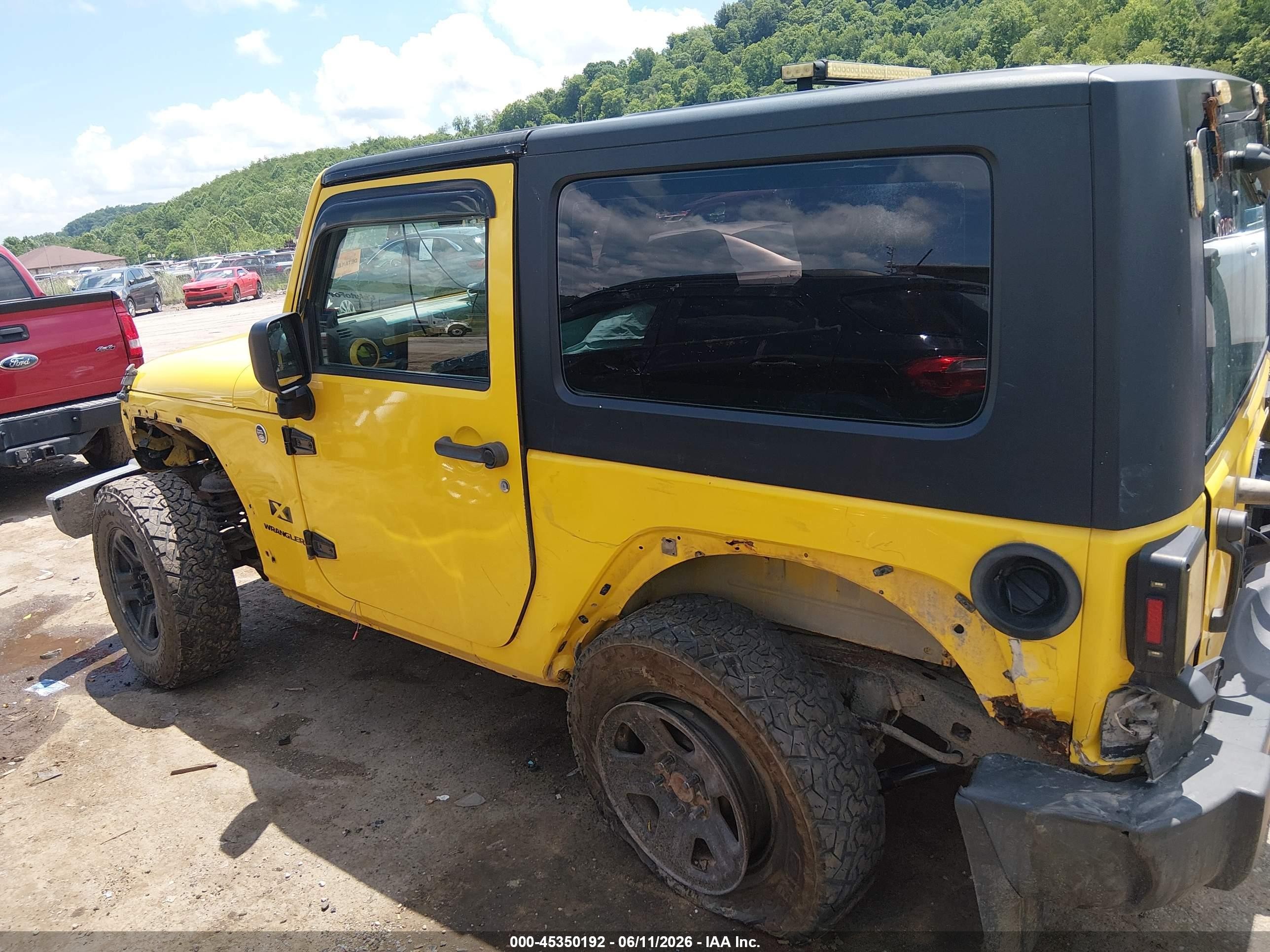 2008 Jeep Wrangler X Rhd Yellow vin: 1J4FZ24108L522064