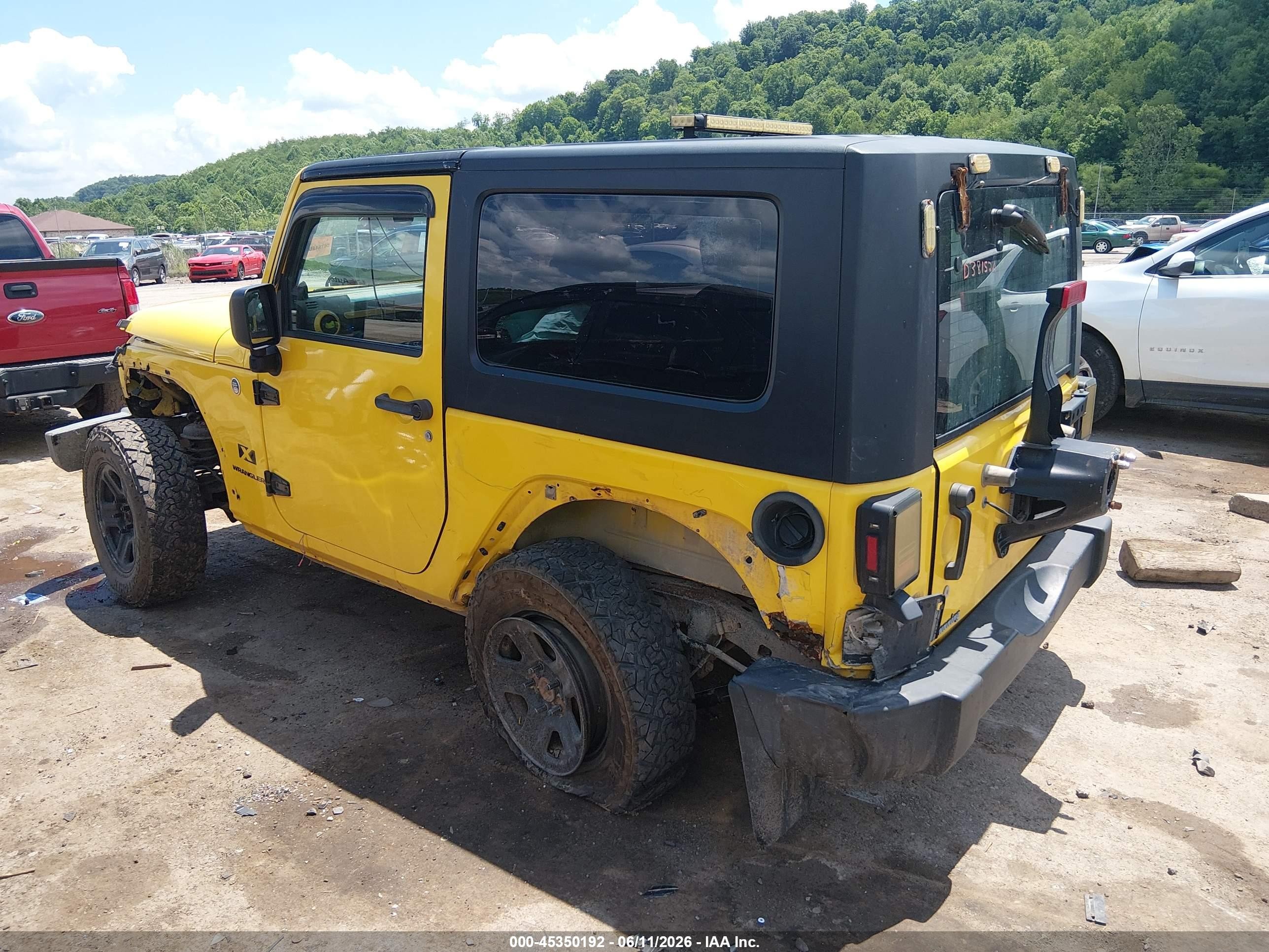 2008 Jeep Wrangler X Rhd Yellow vin: 1J4FZ24108L522064
