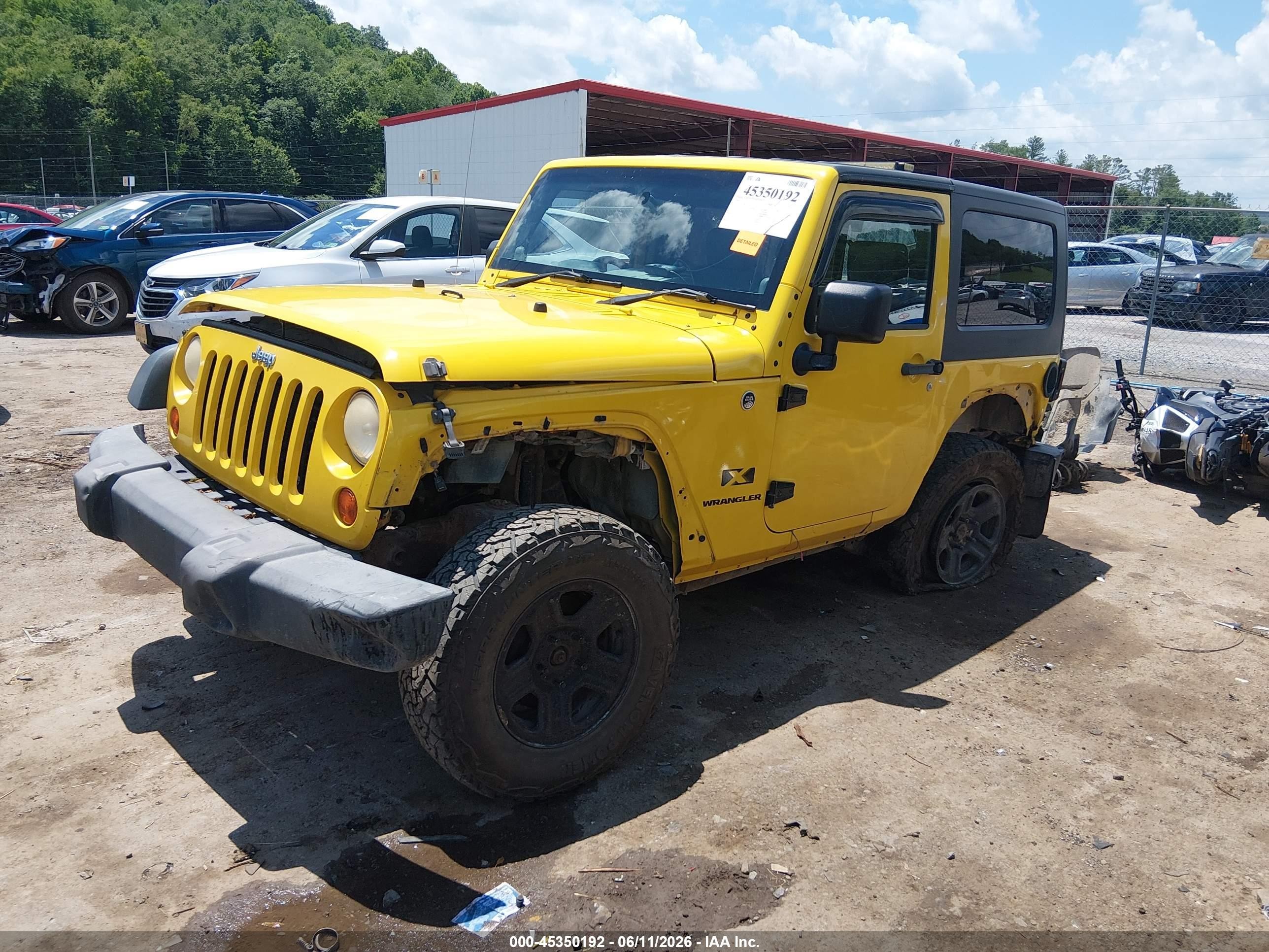 2008 Jeep Wrangler X Rhd Yellow vin: 1J4FZ24108L522064