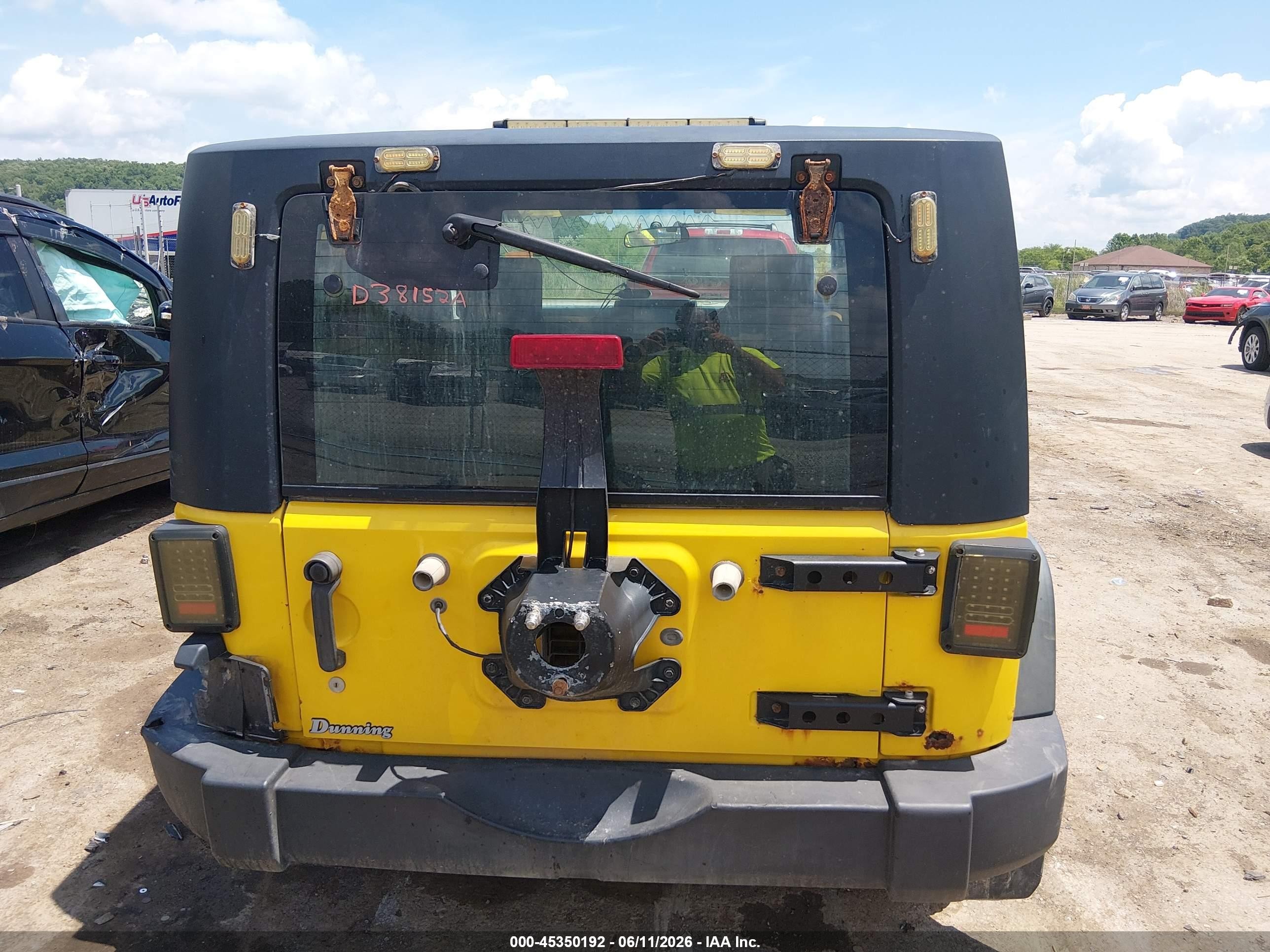 2008 Jeep Wrangler X Rhd Yellow vin: 1J4FZ24108L522064