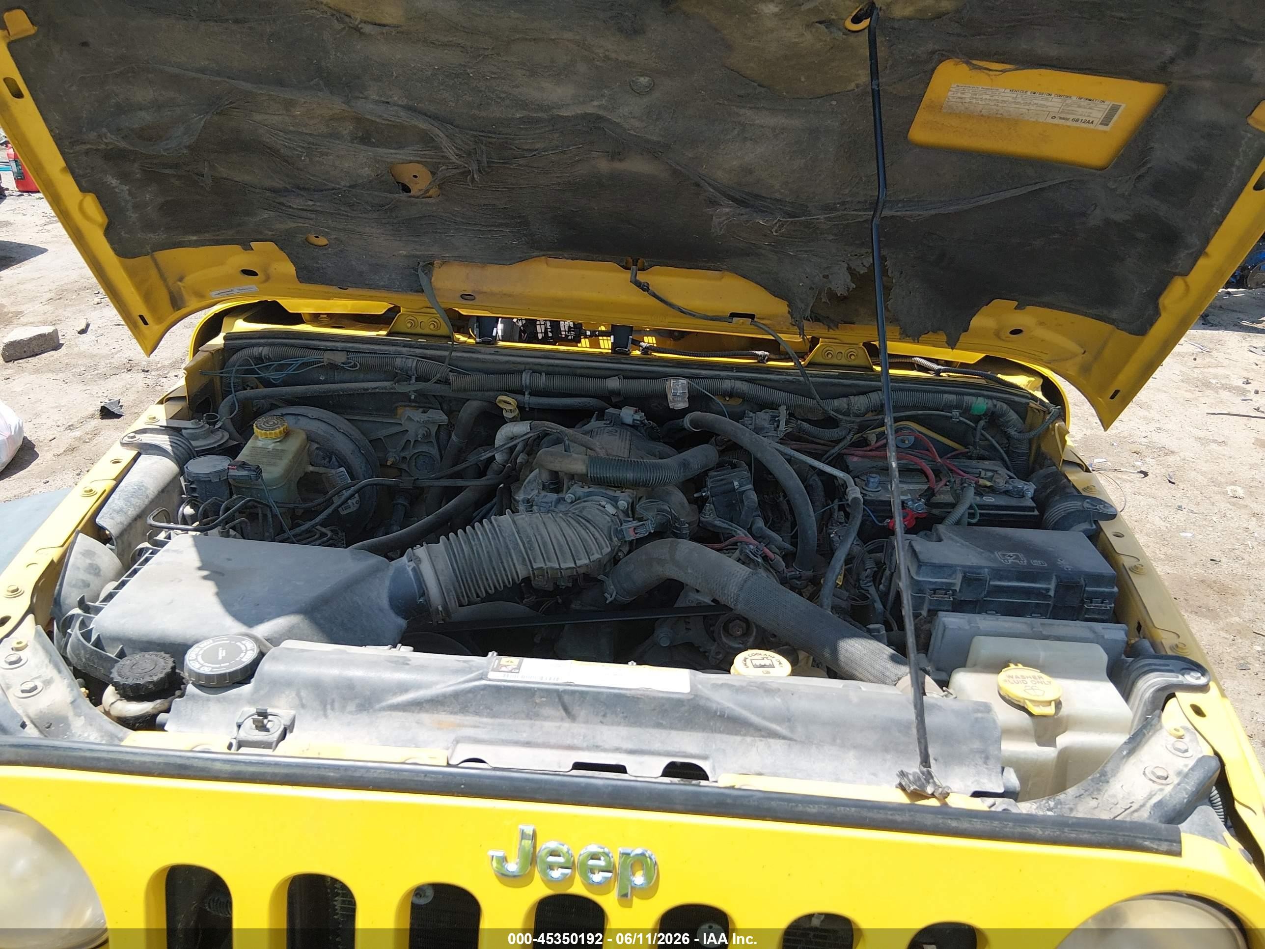 2008 Jeep Wrangler X Rhd Yellow vin: 1J4FZ24108L522064
