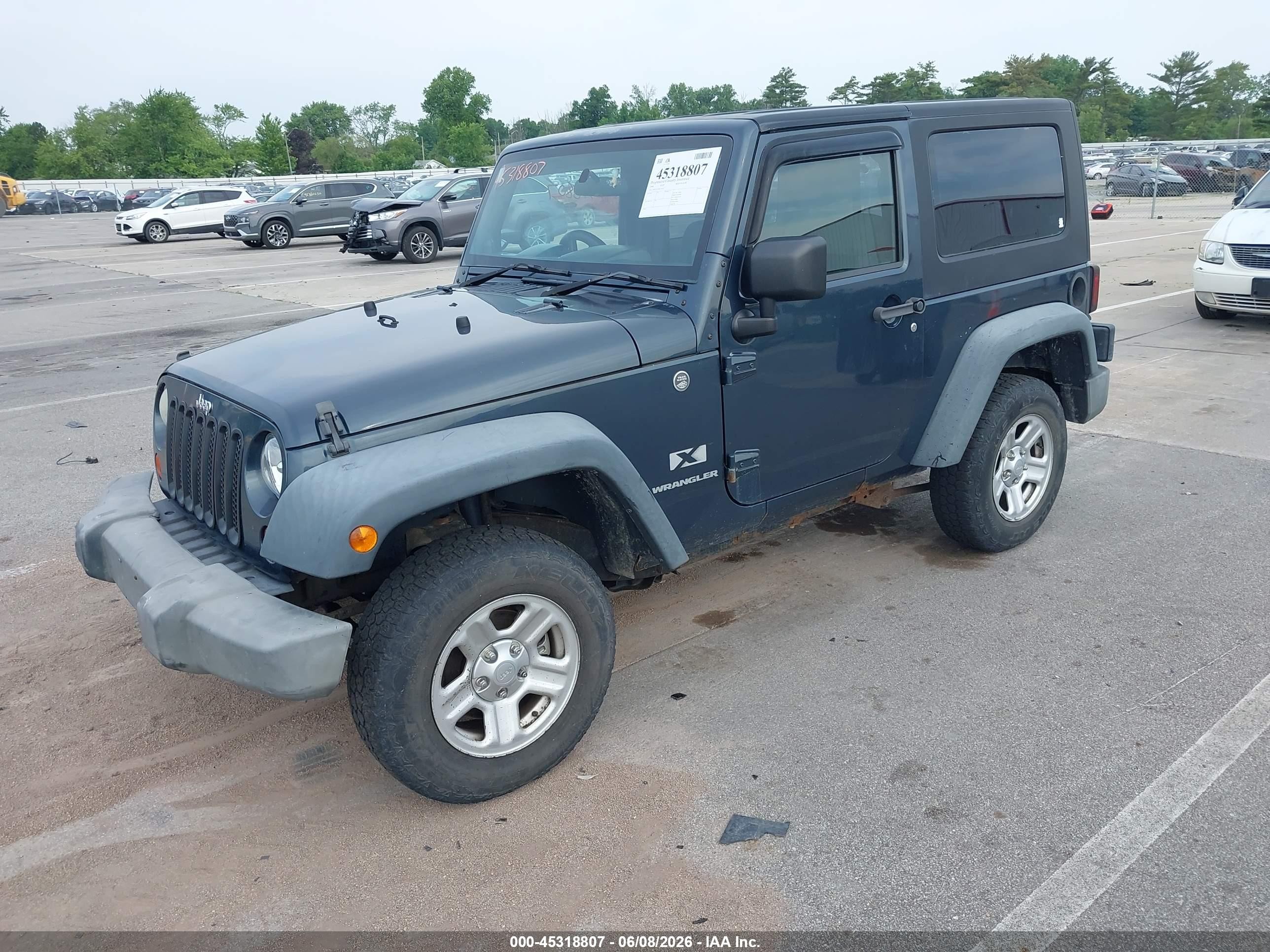 2008 Jeep Wrangler X Rhd Black vin: 1J4FZ24158L570143