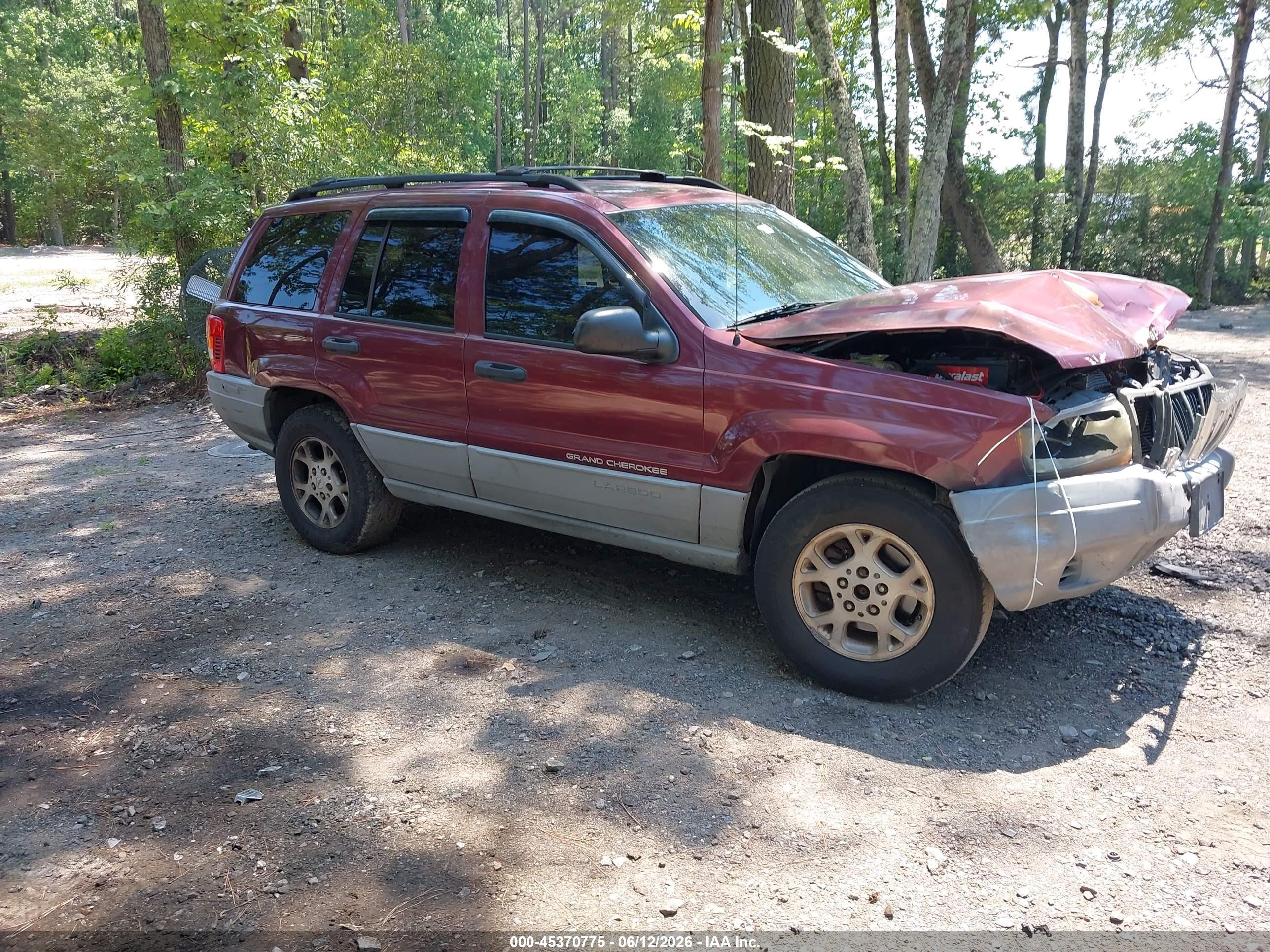 2000 Jeep Grand Cherokee Laredo Burgundy vin: 1J4G248S2YC147382