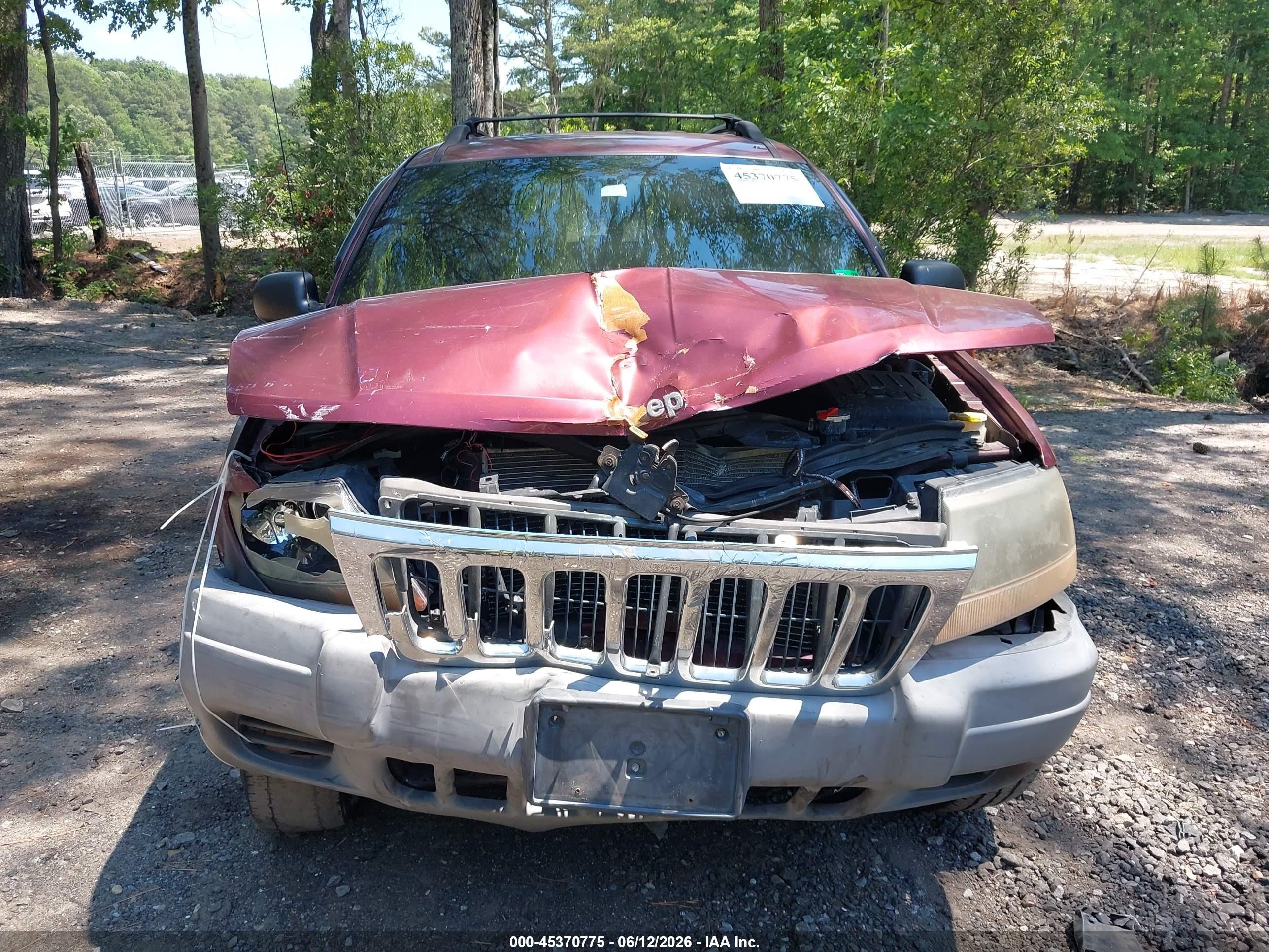2000 Jeep Grand Cherokee Laredo Burgundy vin: 1J4G248S2YC147382