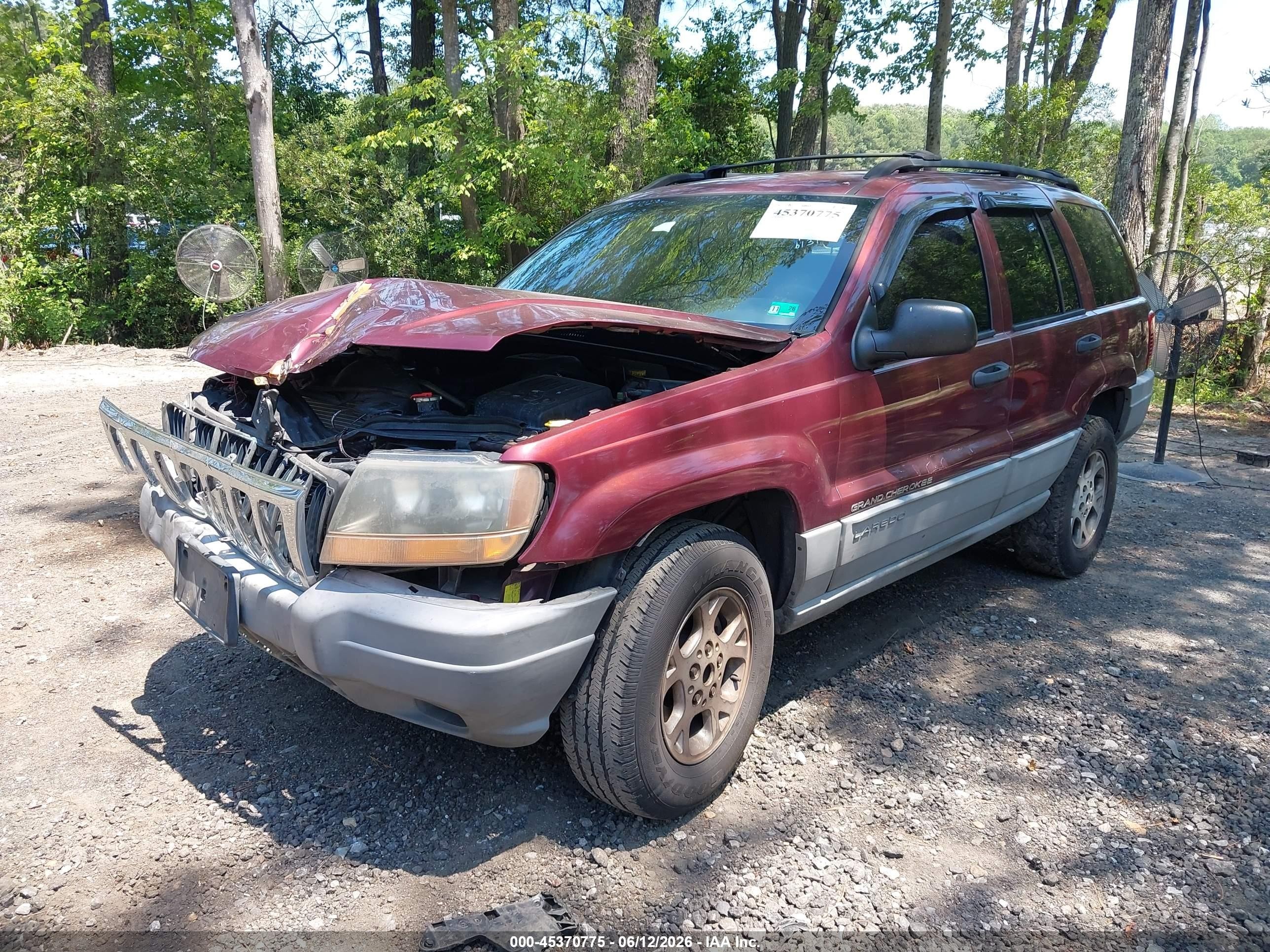 2000 Jeep Grand Cherokee Laredo Burgundy vin: 1J4G248S2YC147382