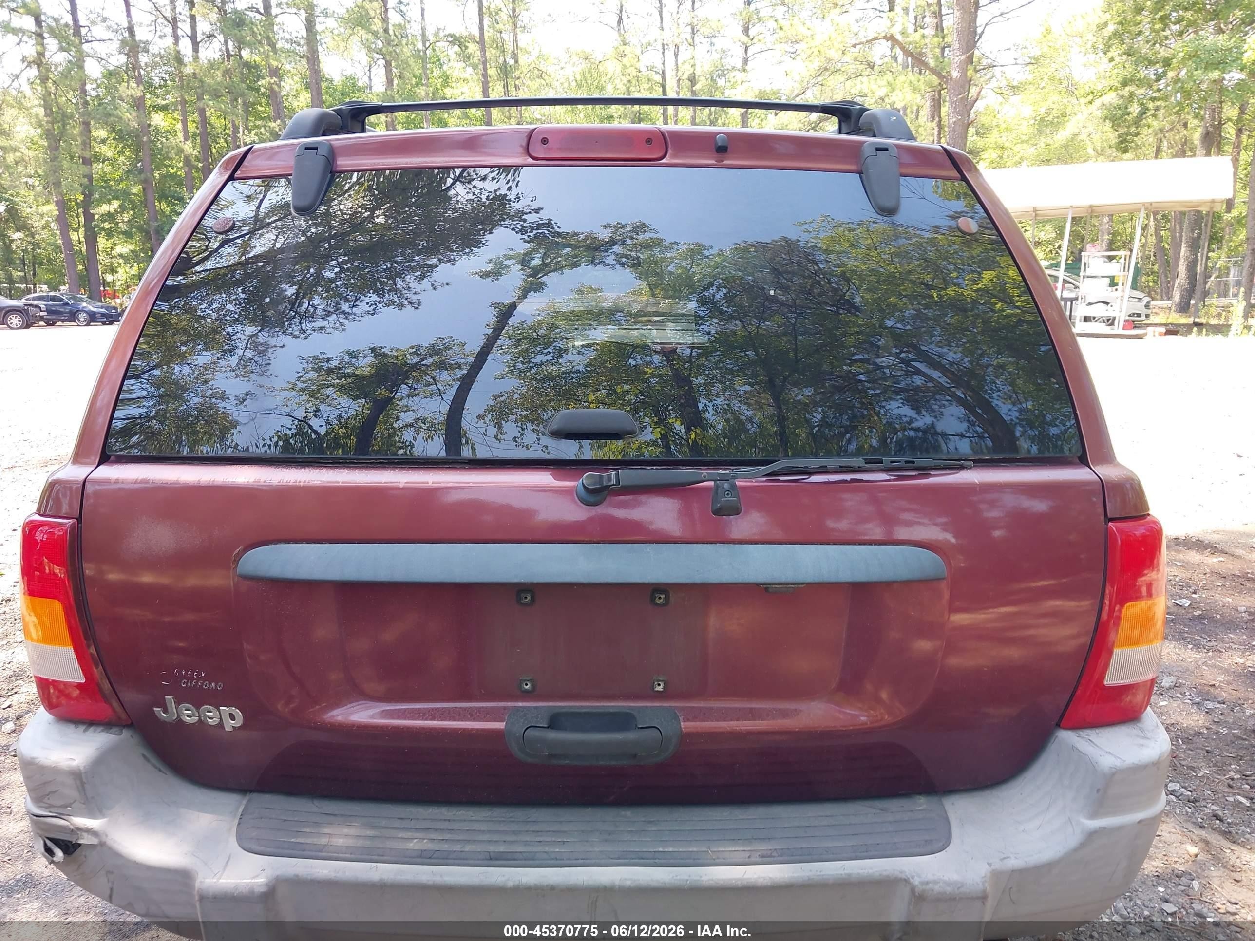 2000 Jeep Grand Cherokee Laredo Burgundy vin: 1J4G248S2YC147382