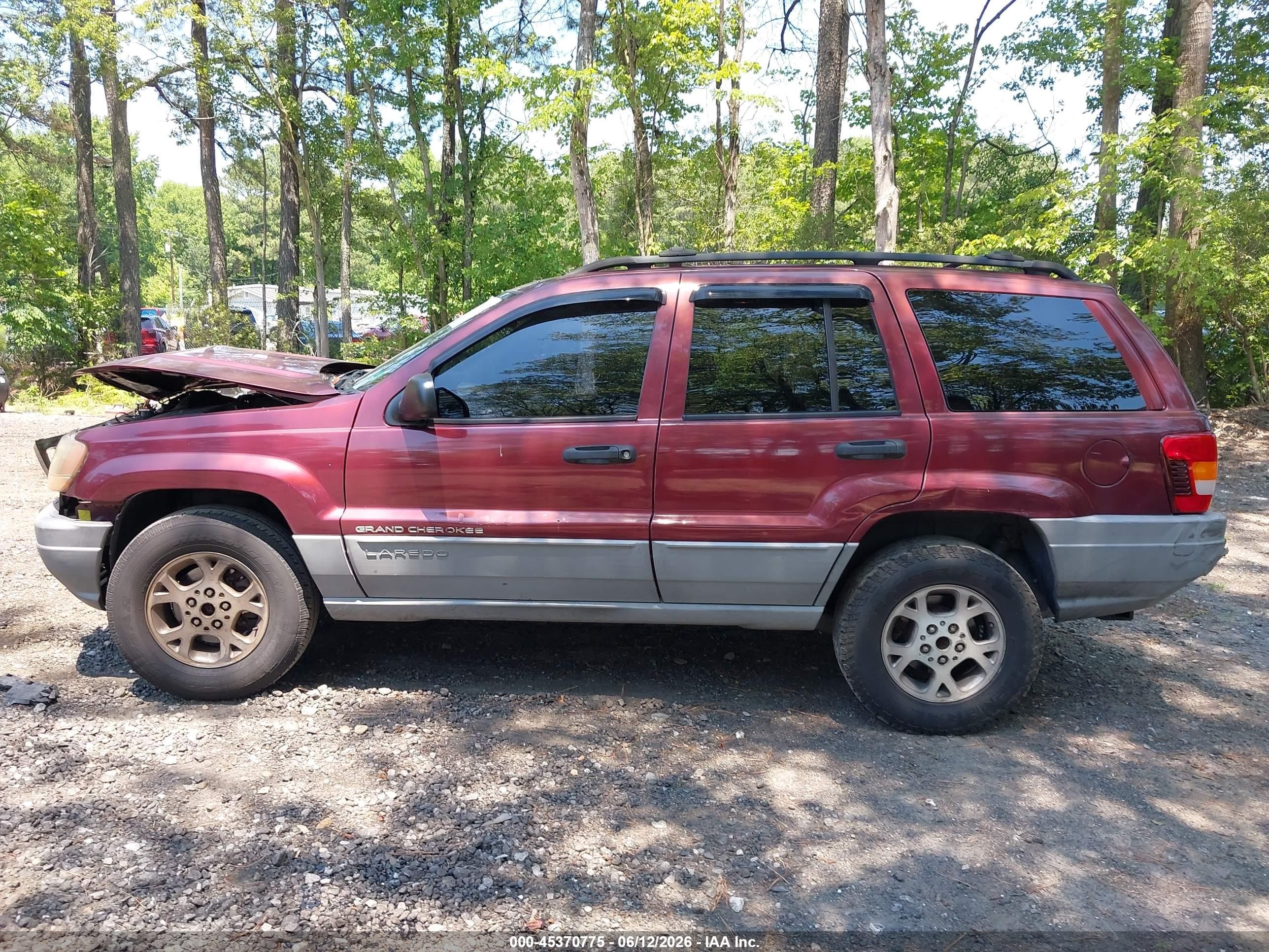 2000 Jeep Grand Cherokee Laredo Burgundy vin: 1J4G248S2YC147382
