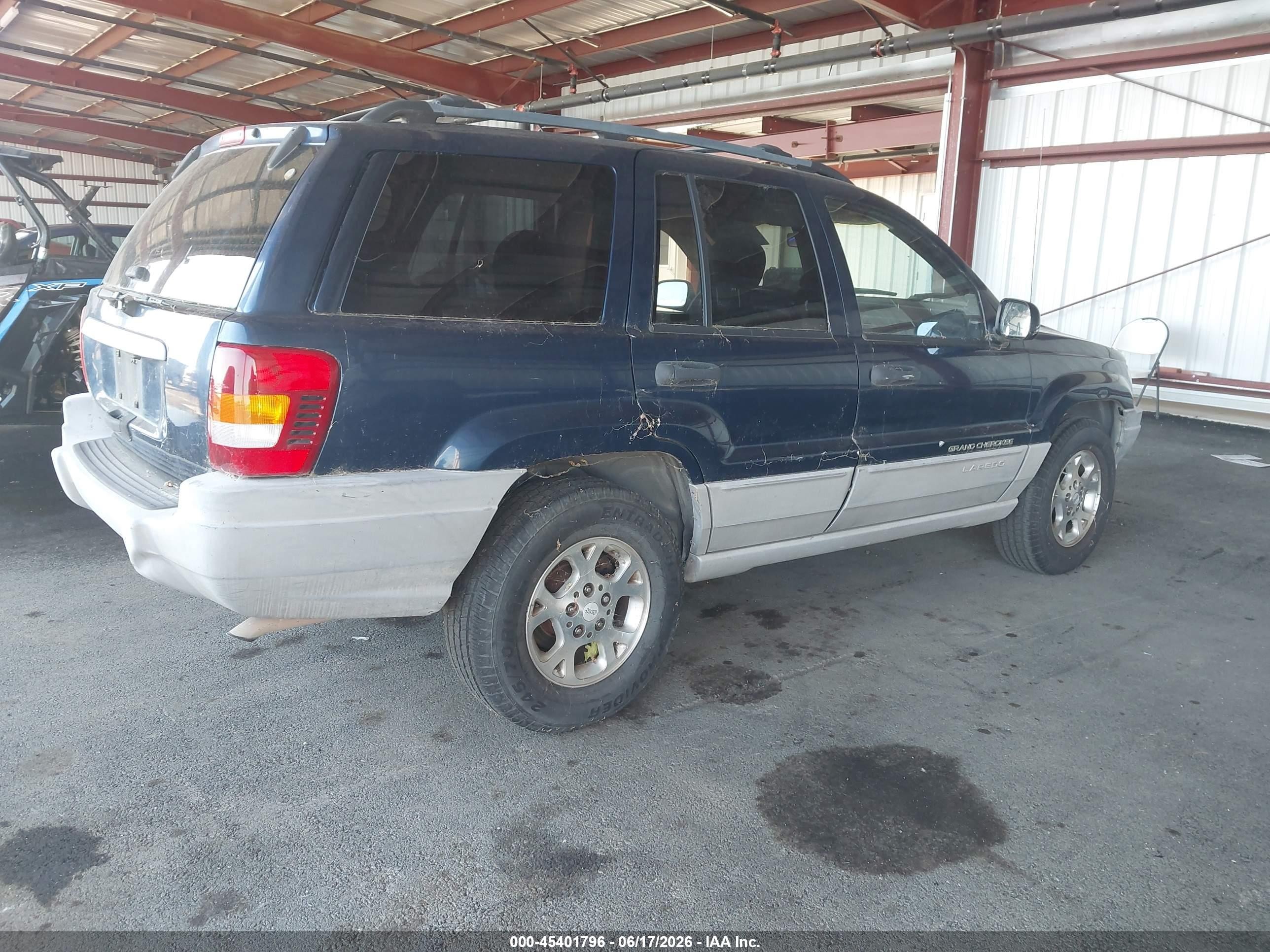 2000 Jeep Grand Cherokee Laredo Blue vin: 1J4G248S5YC370886