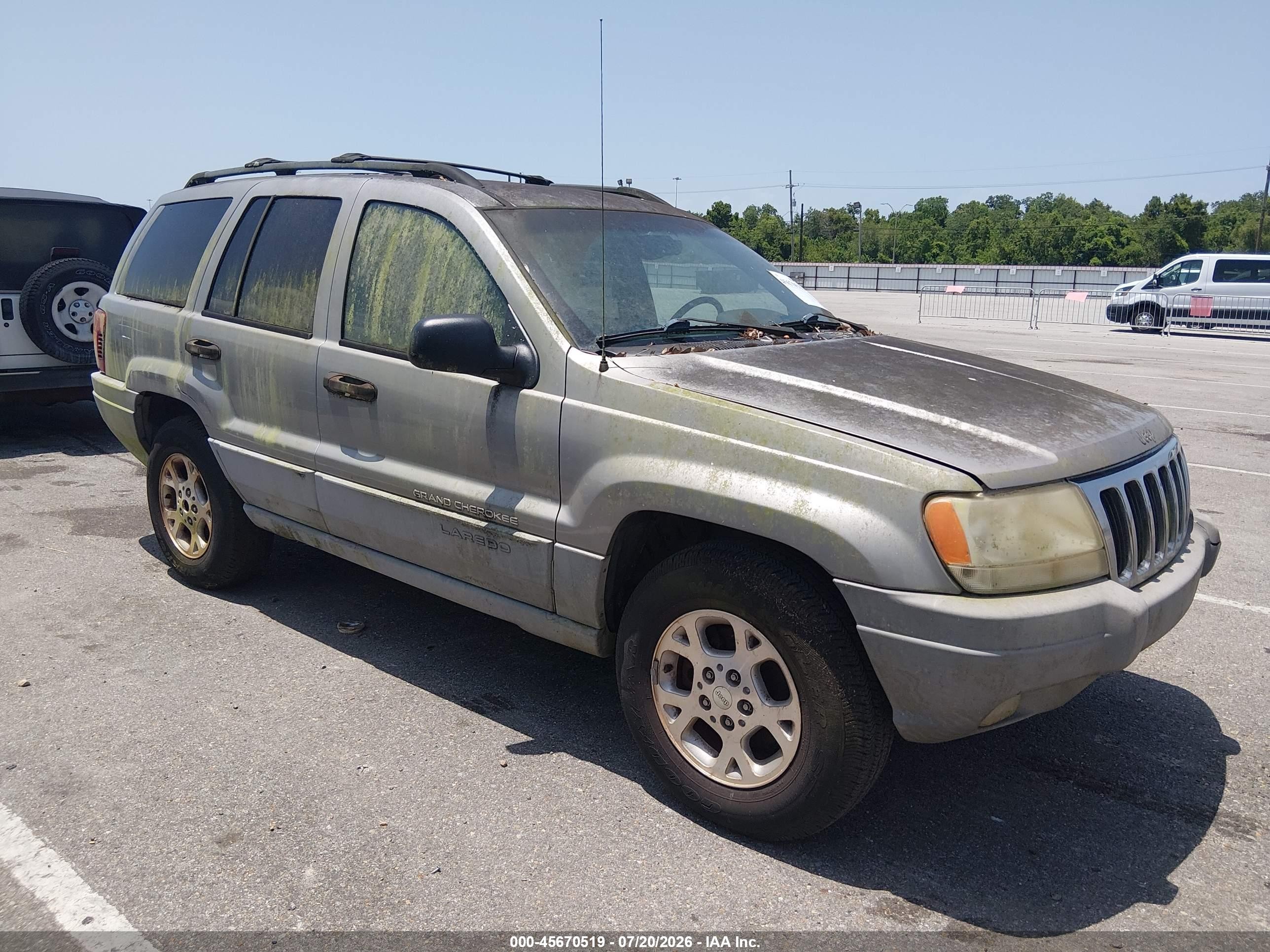 2000 Jeep Grand Cherokee Laredo Gray vin: 1J4G248S7YC412958