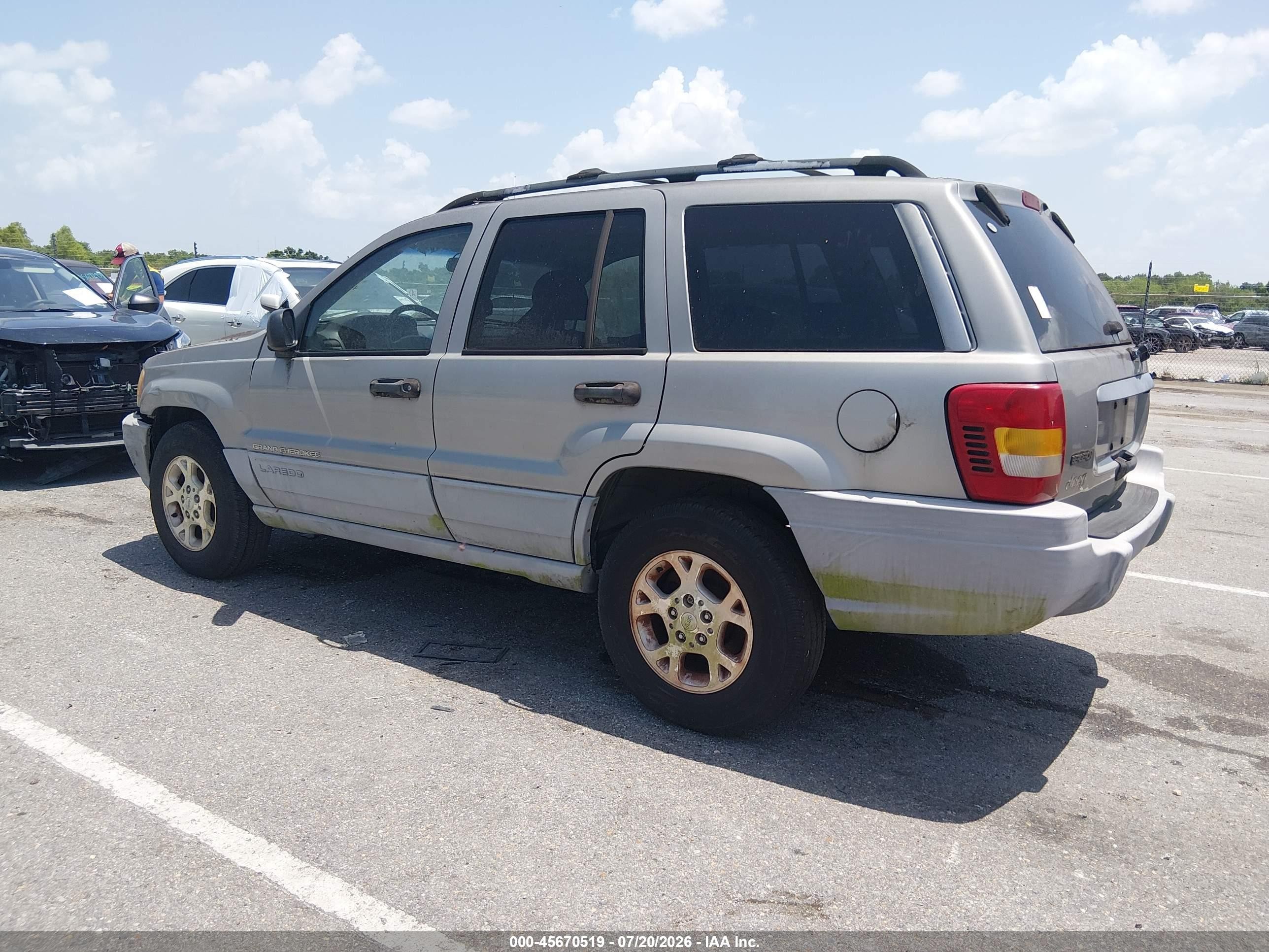 2000 Jeep Grand Cherokee Laredo Gray vin: 1J4G248S7YC412958