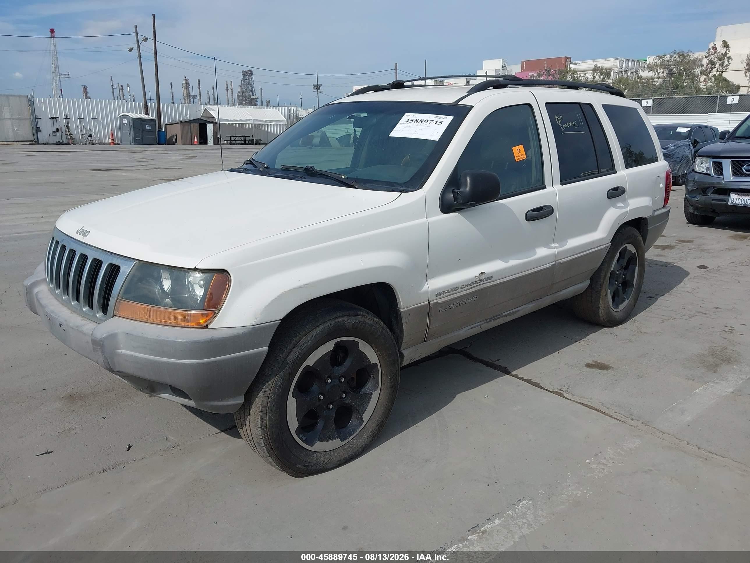 1999 Jeep Grand Cherokee Laredo White vin: 1J4G258S2XC613980