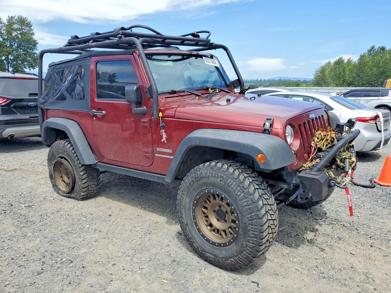 2010 Jeep Wrangler Sport Red vin: 1J4GA2D10AL103830