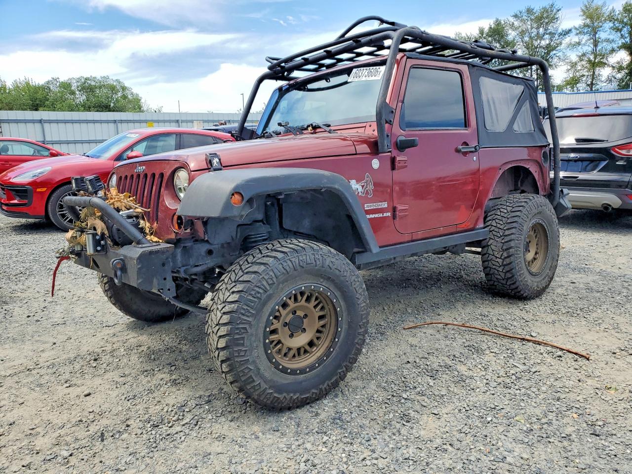 2010 Jeep Wrangler Sport Red vin: 1J4GA2D10AL103830