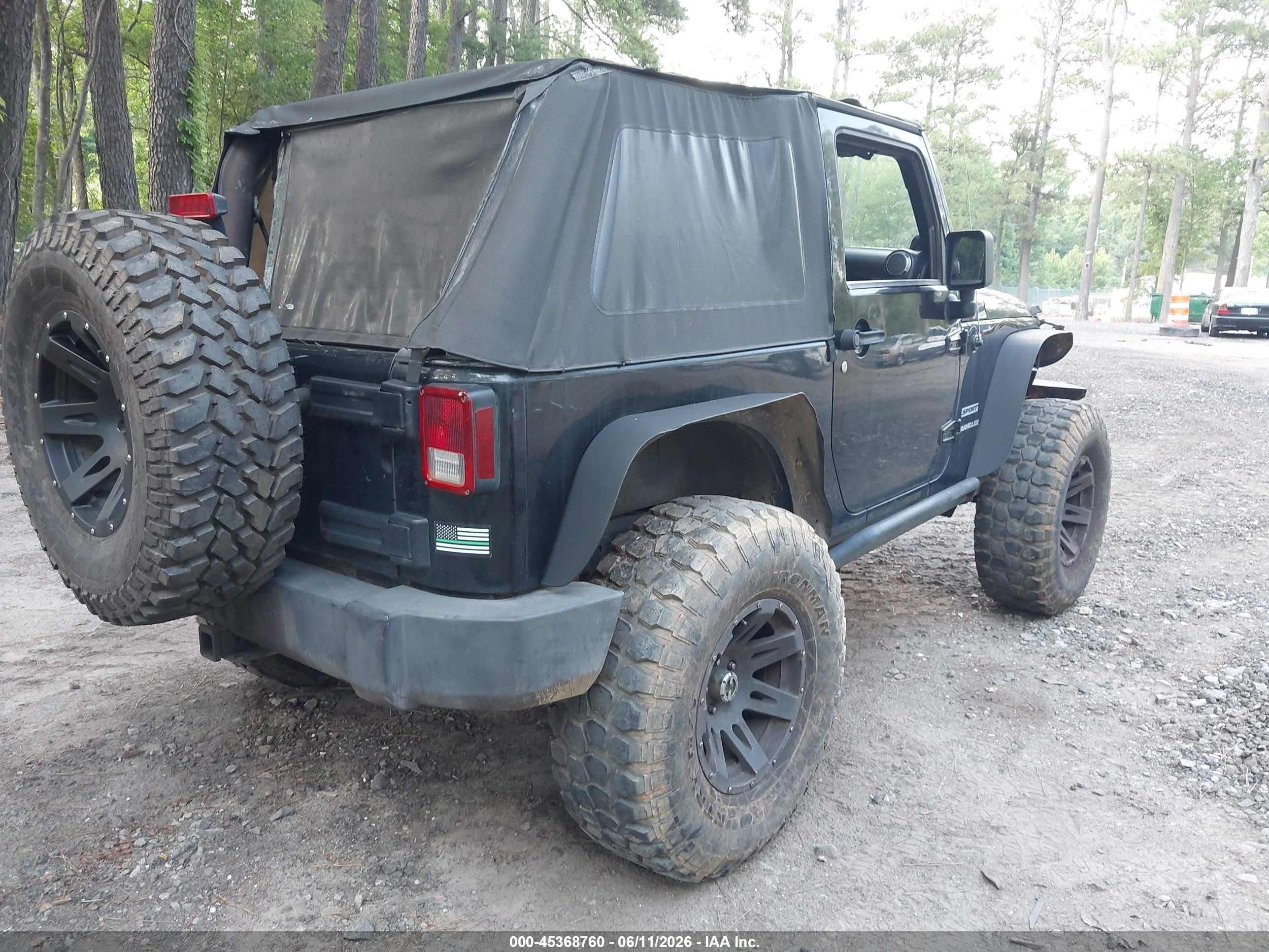 2011 Jeep Wrangler Sport Black vin: 1J4GA2D10BL611149
