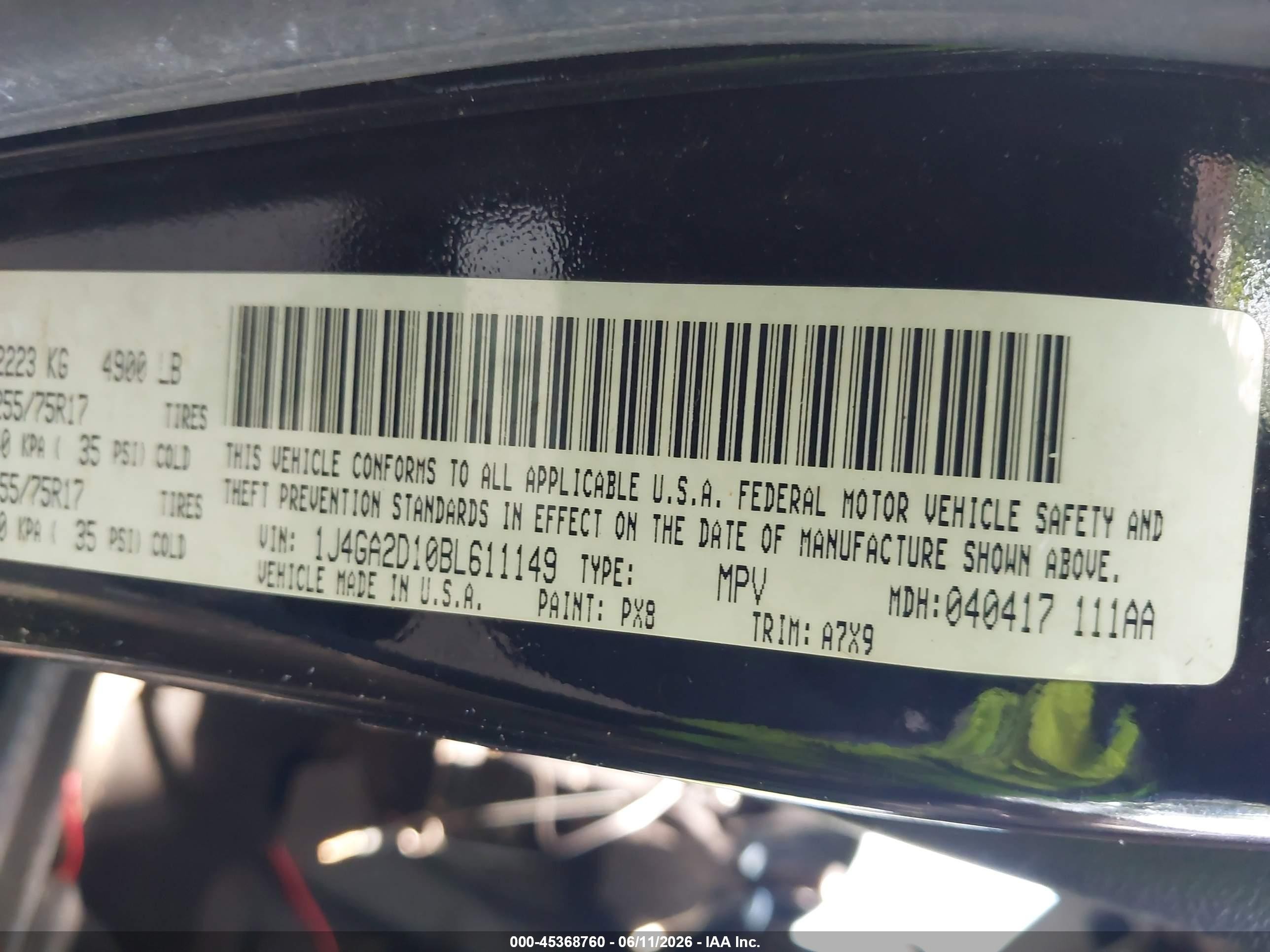 2011 Jeep Wrangler Sport Black vin: 1J4GA2D10BL611149