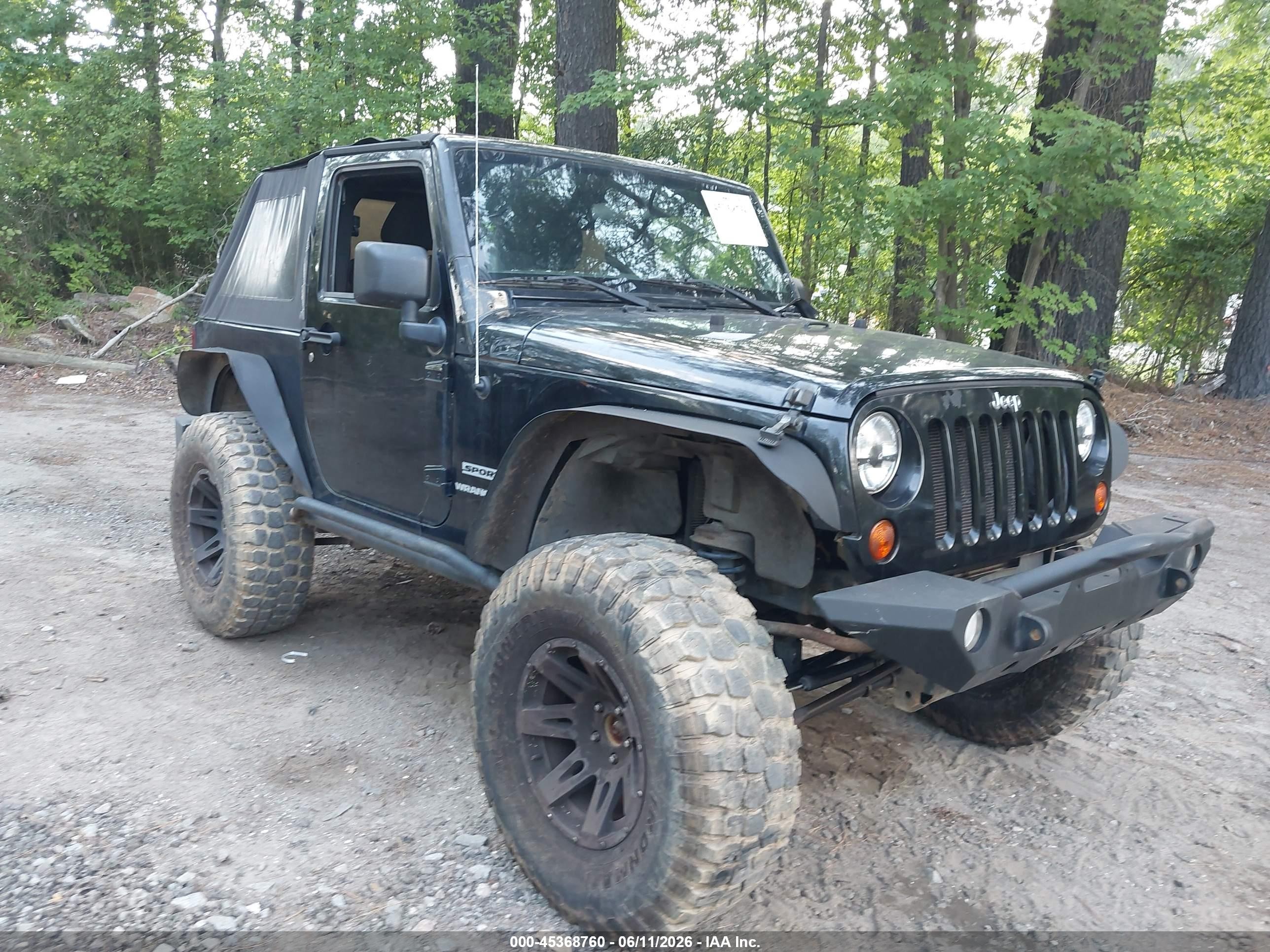 2011 Jeep Wrangler Sport Черный vin: 1J4GA2D10BL611149