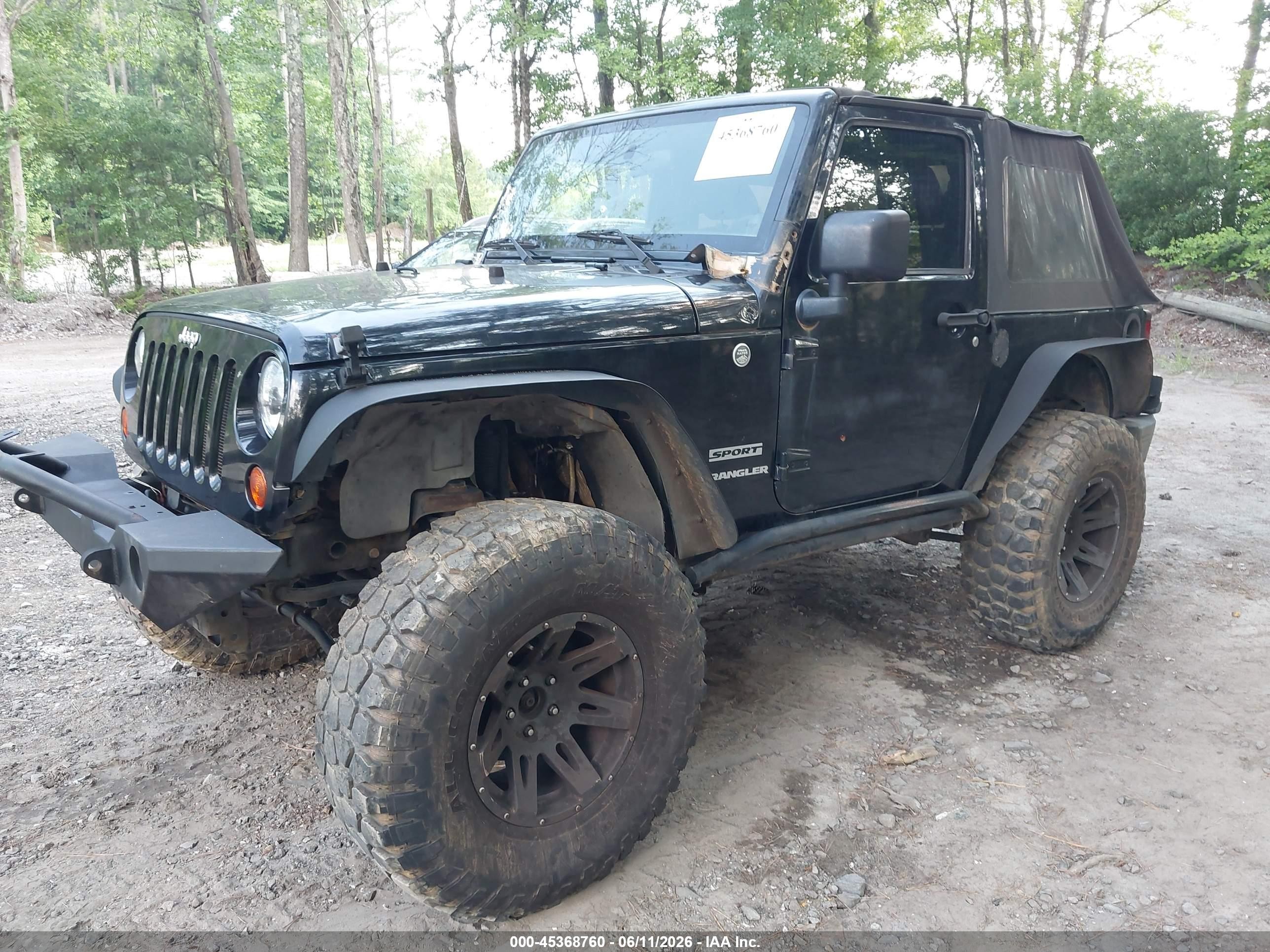 2011 Jeep Wrangler Sport Black vin: 1J4GA2D10BL611149