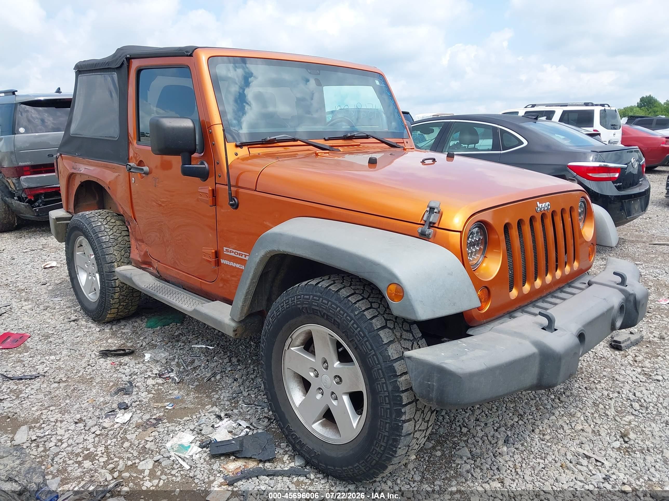 2011 Jeep Wrangler Sport Orange vin: 1J4GA2D10BL620255
