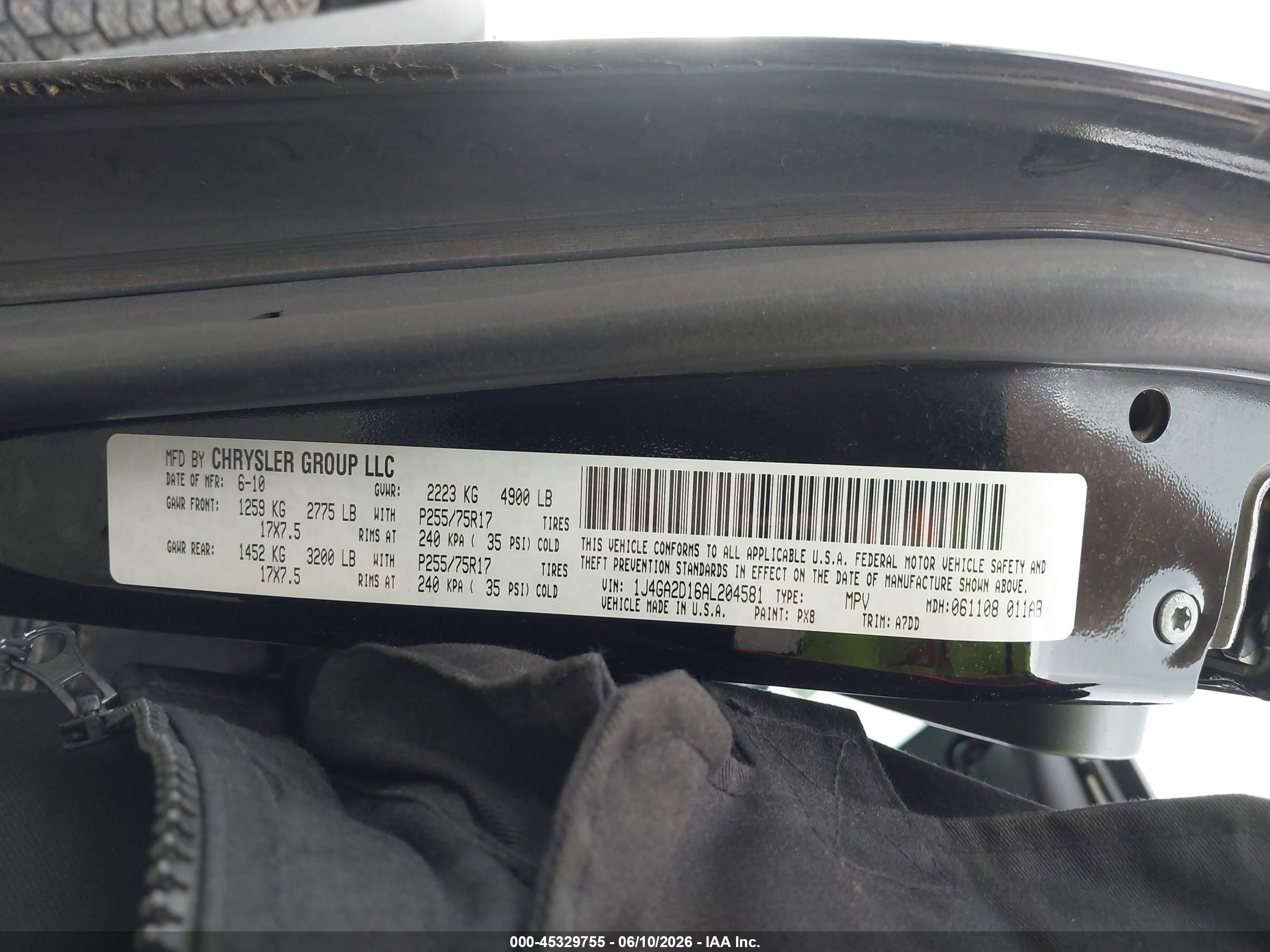 2010 Jeep Wrangler Sport Черный vin: 1J4GA2D16AL204581