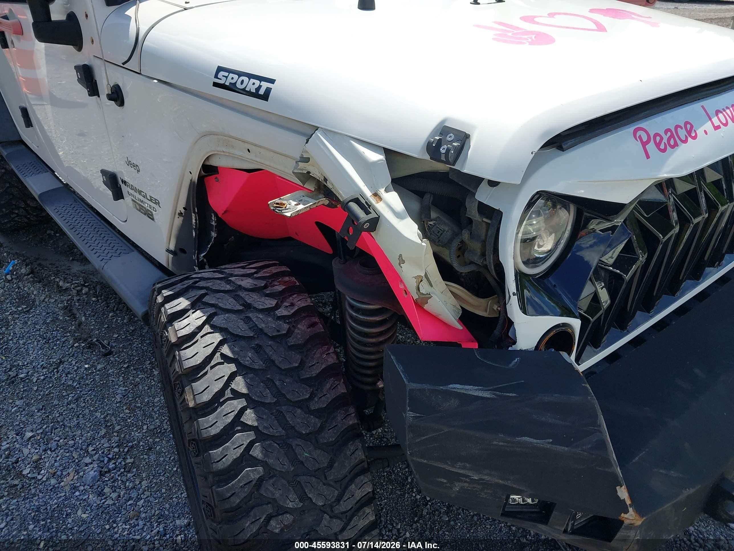 2009 Jeep Wrangler Unlimited X White vin: 1J4GA39109L705234