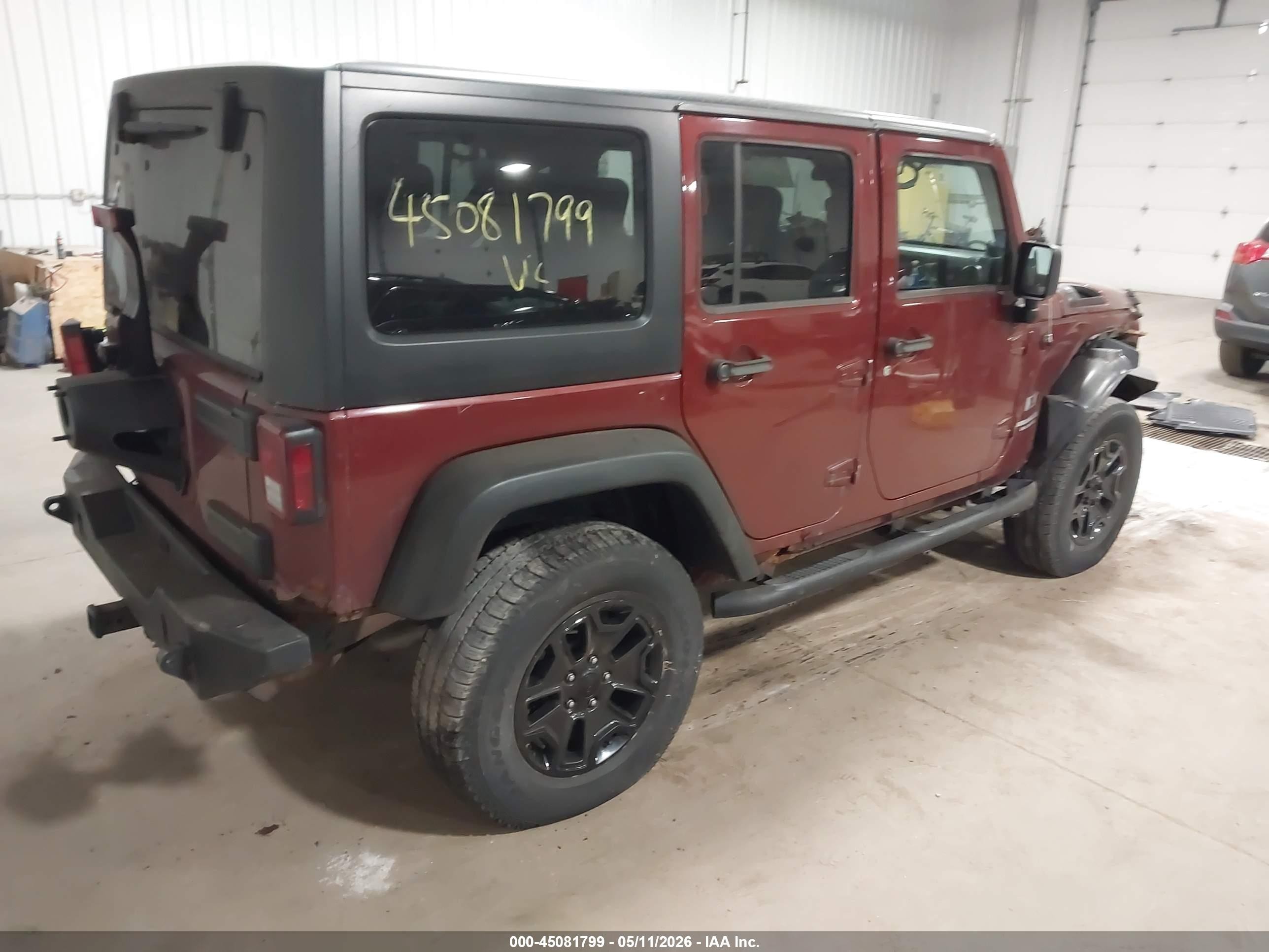 2009 Jeep Wrangler Unlimited X Red vin: 1J4GA39109L784596