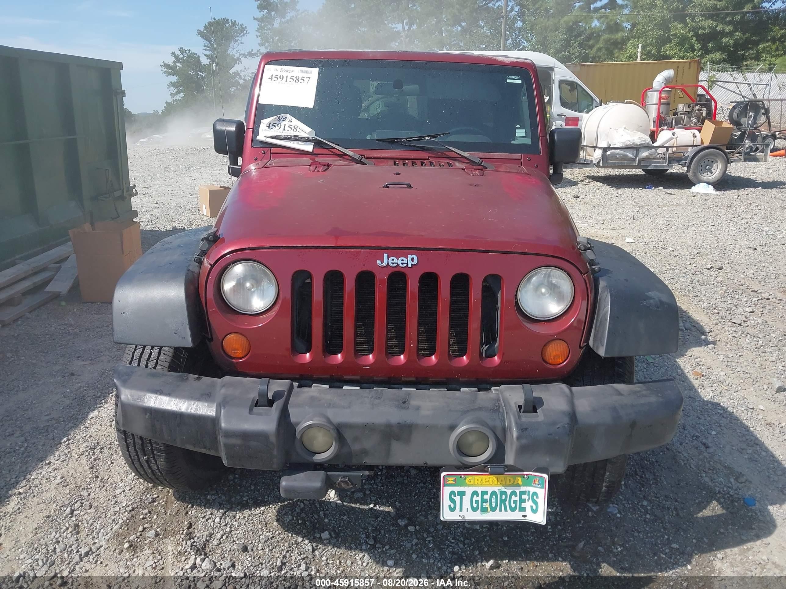 2007 Jeep Wrangler Unlimited X Красный vin: 1J4GA39117L122216