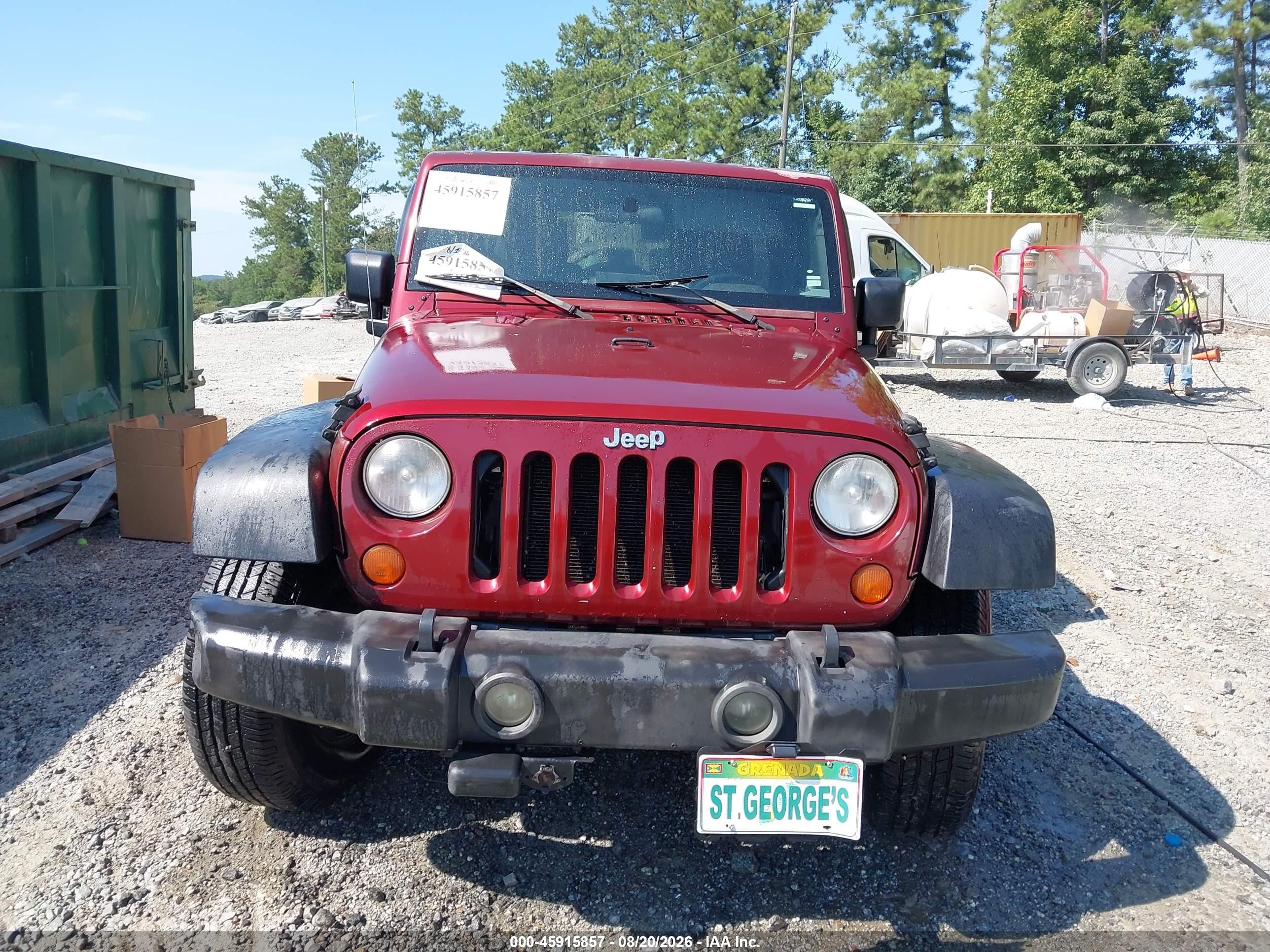 2007 Jeep Wrangler Unlimited X Красный vin: 1J4GA39117L122216