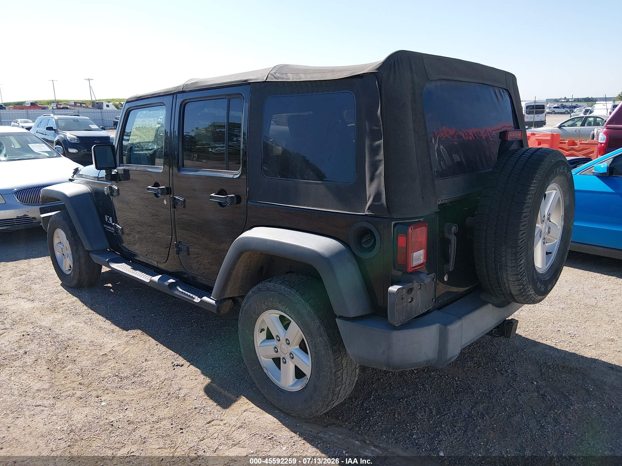 2007 Jeep Wrangler Unlimited X Black vin: 1J4GA39117L133250