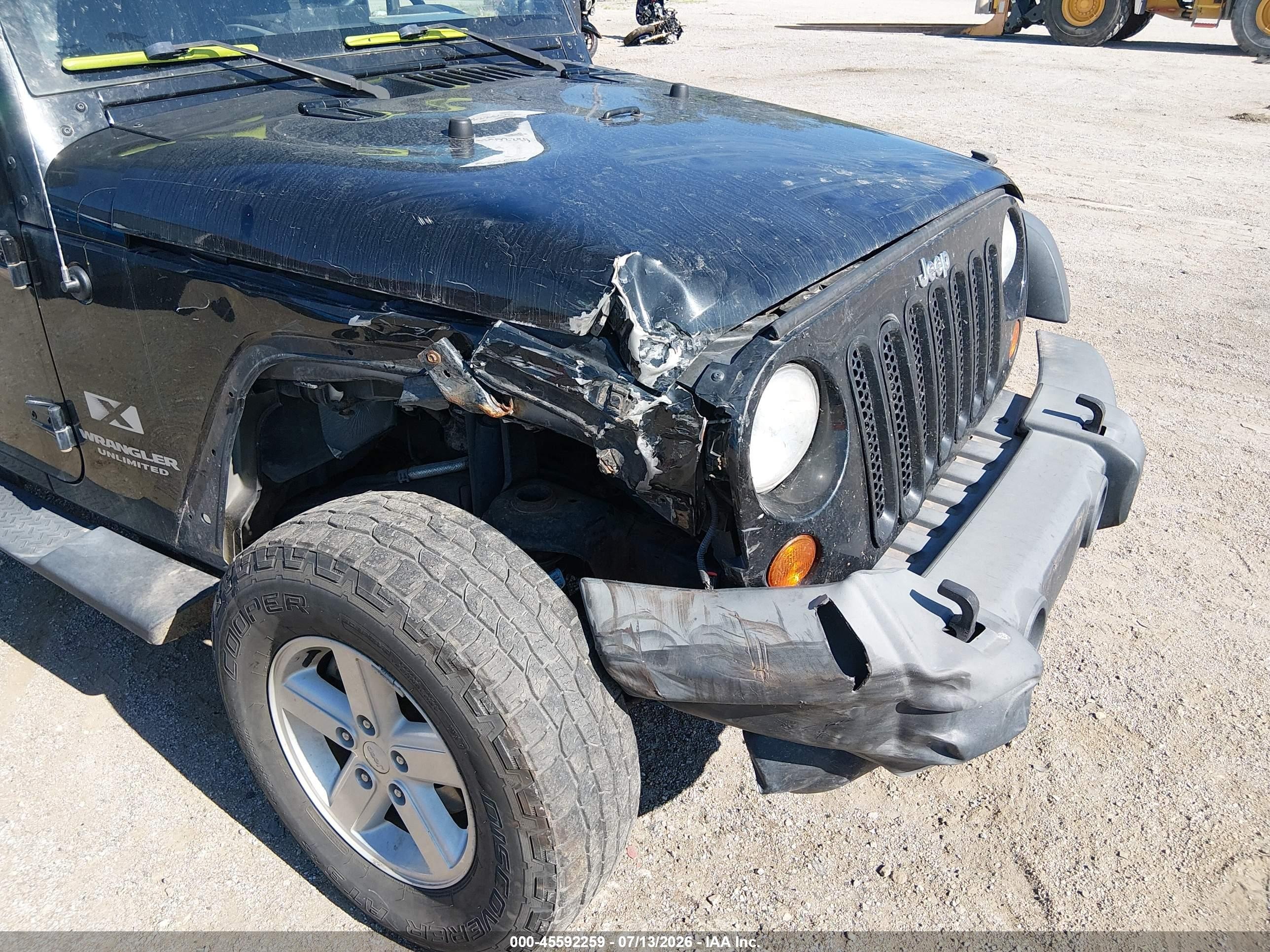 2007 Jeep Wrangler Unlimited X Black vin: 1J4GA39117L133250