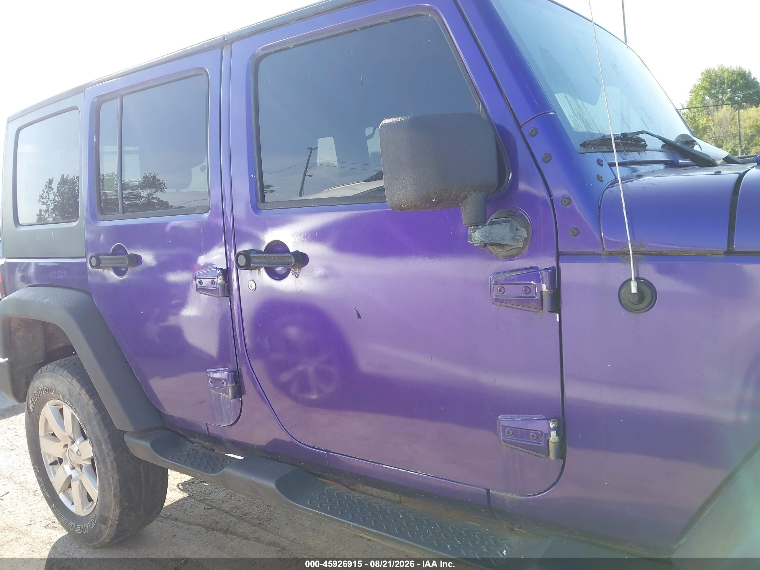 2007 Jeep Wrangler Unlimited X Фиолетовый vin: 1J4GA39117L193478