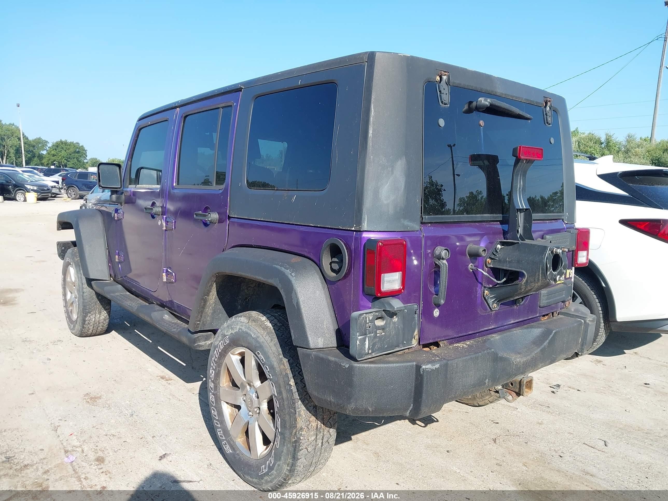 2007 Jeep Wrangler Unlimited X Фиолетовый vin: 1J4GA39117L193478
