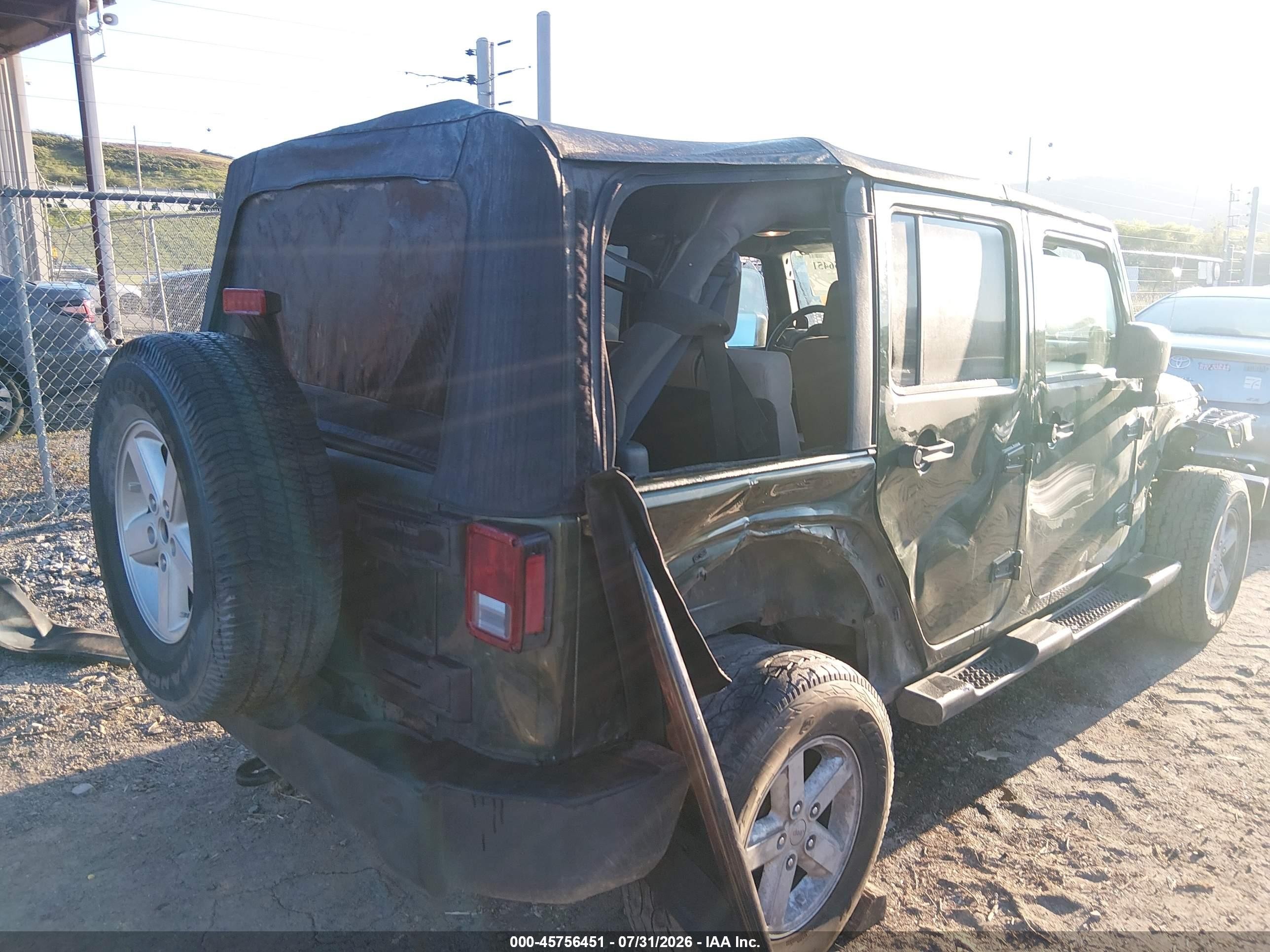 2008 Jeep Wrangler Unlimited X Зеленый vin: 1J4GA39118L560252