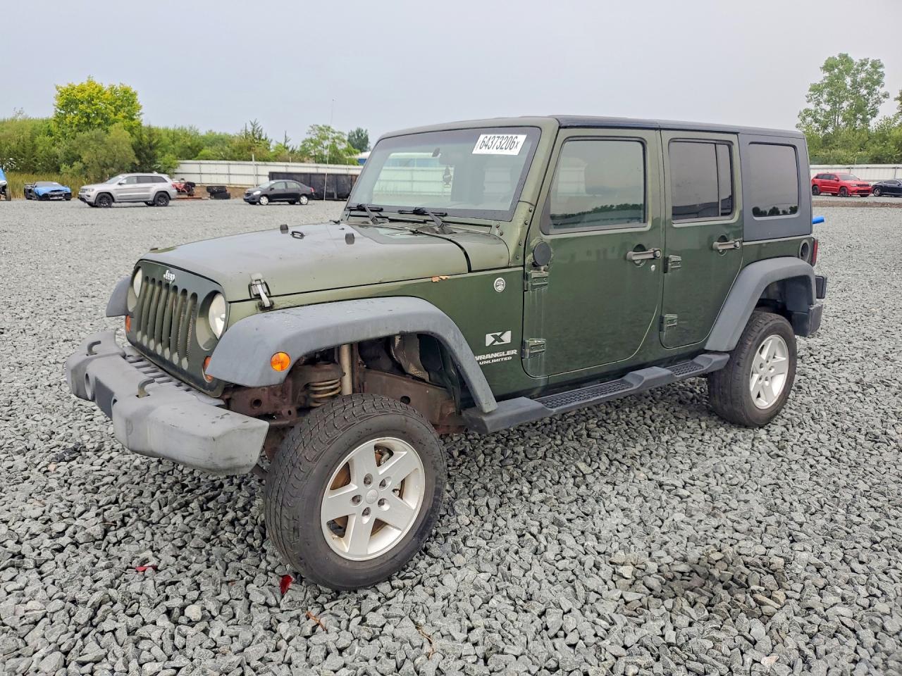 2008 Jeep Wrangler Unlimited X Green vin: 1J4GA39118L619767